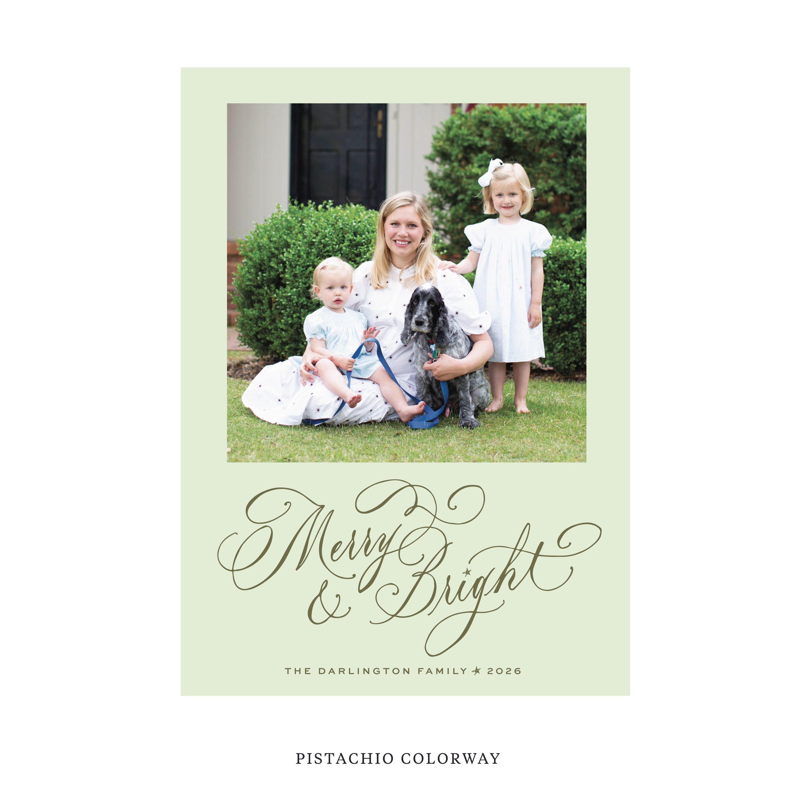 Ellington Classic Flat Print Holiday Card, Large