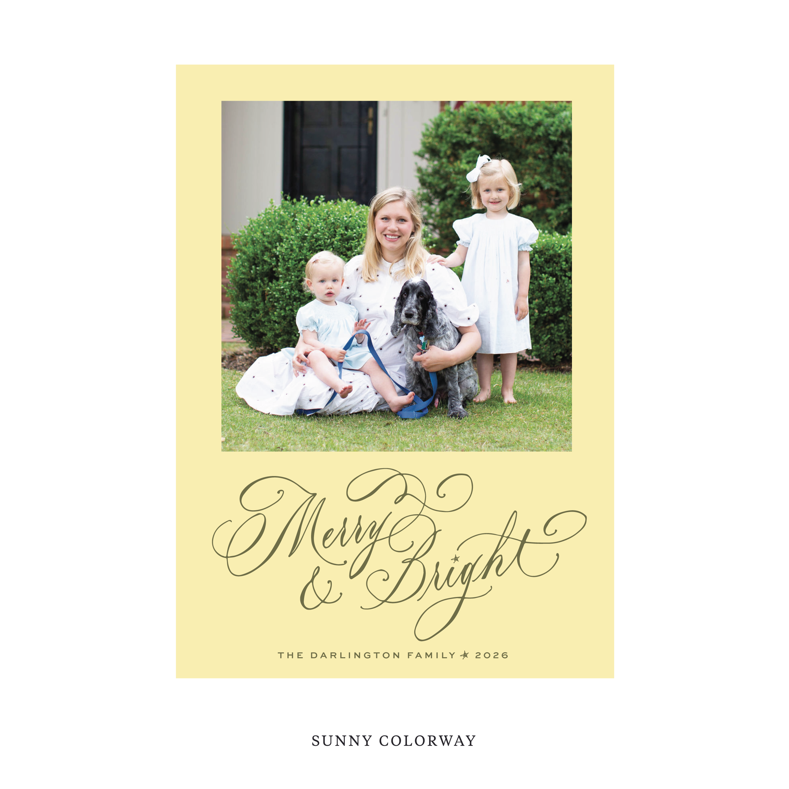 Ellington Classic Flat Print Holiday Card, Large