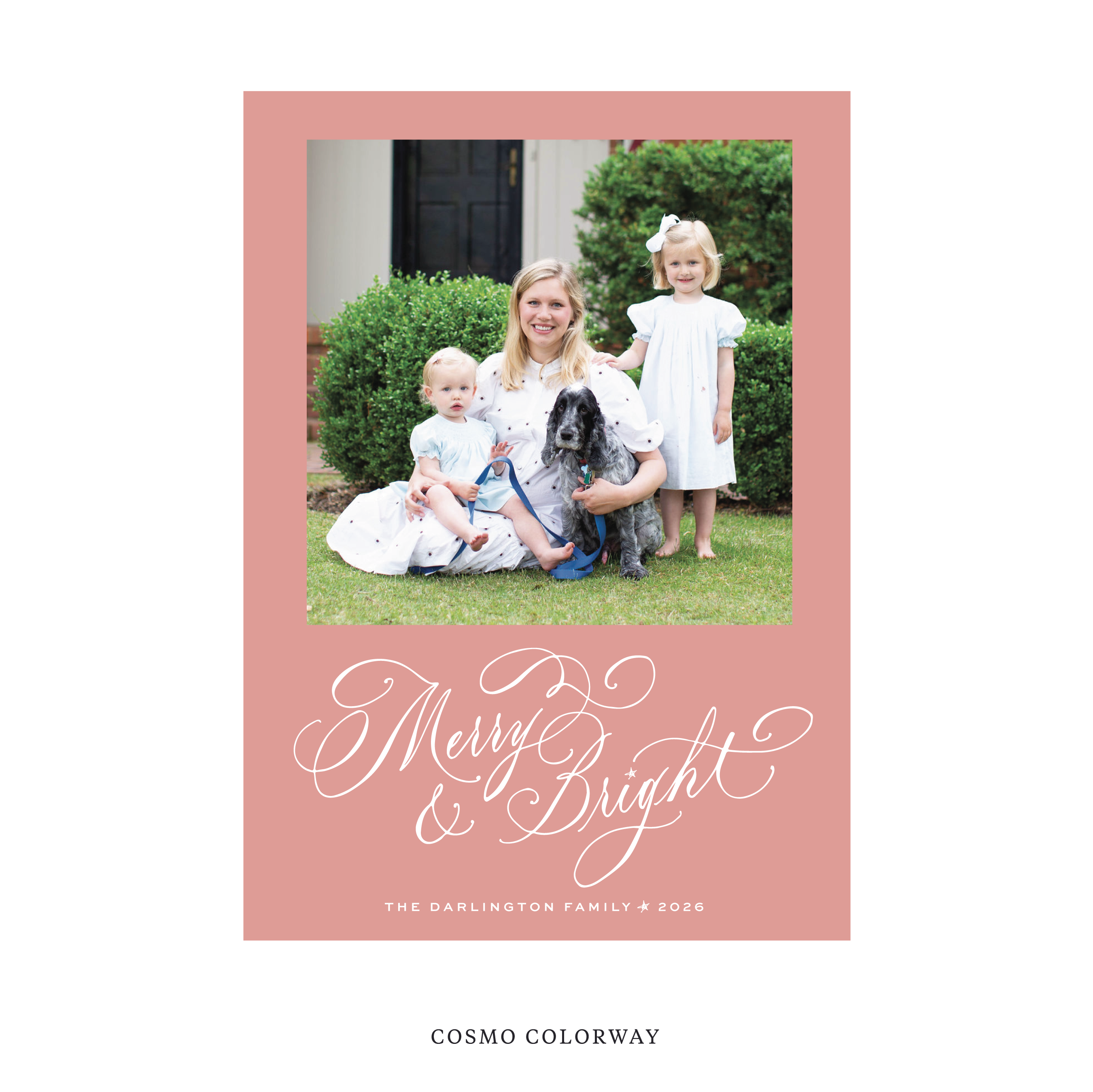 Ellington Classic Flat Print Holiday Card, Large