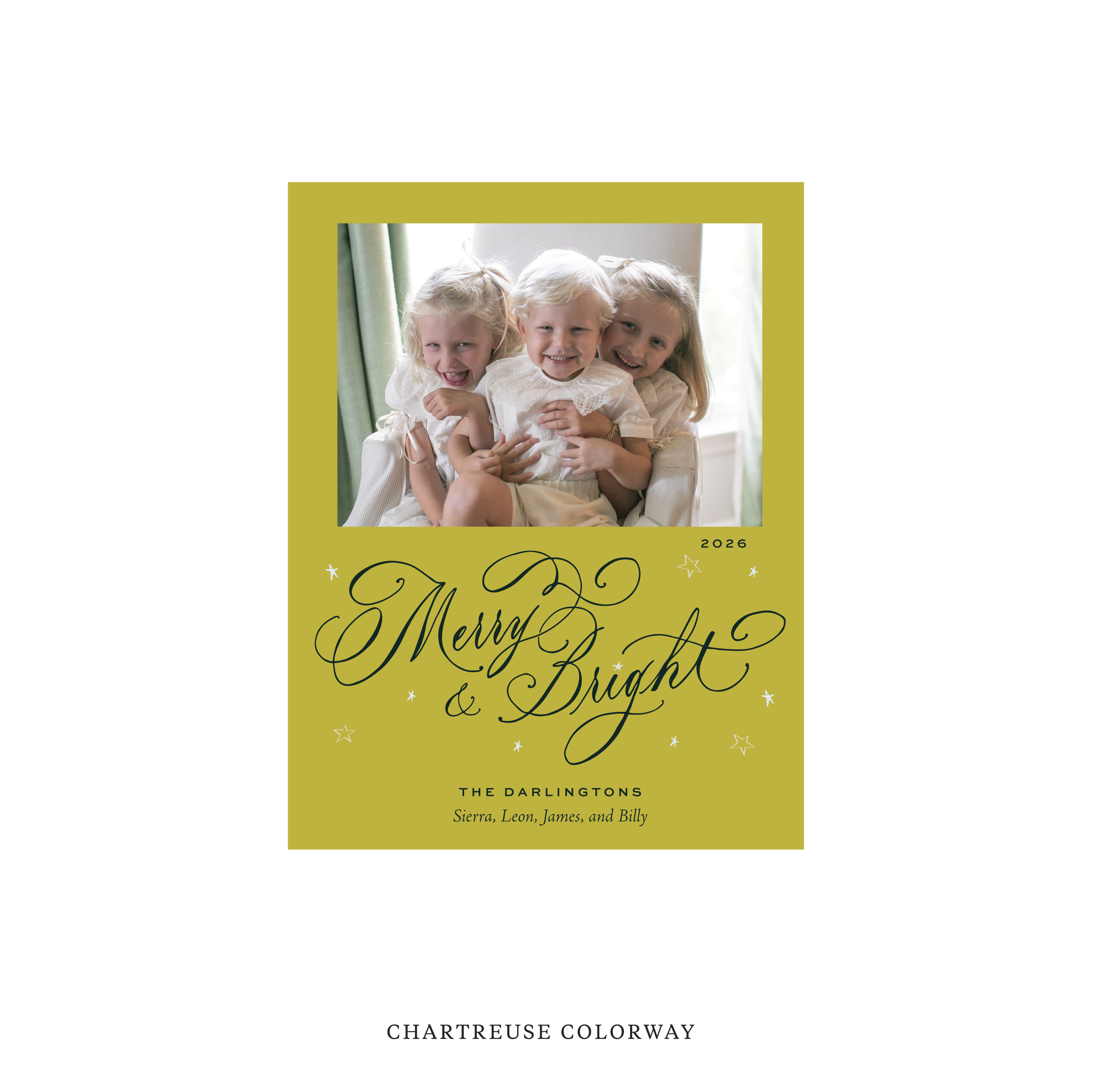 Ellington Classic Flat Print Holiday Card, Small