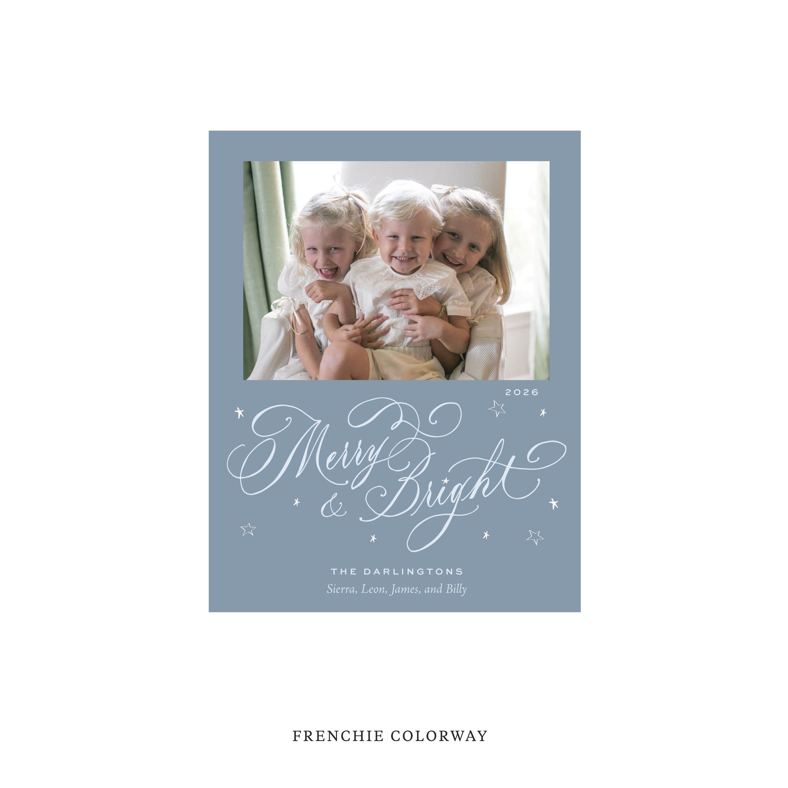 Ellington Classic Flat Print Holiday Card, Small