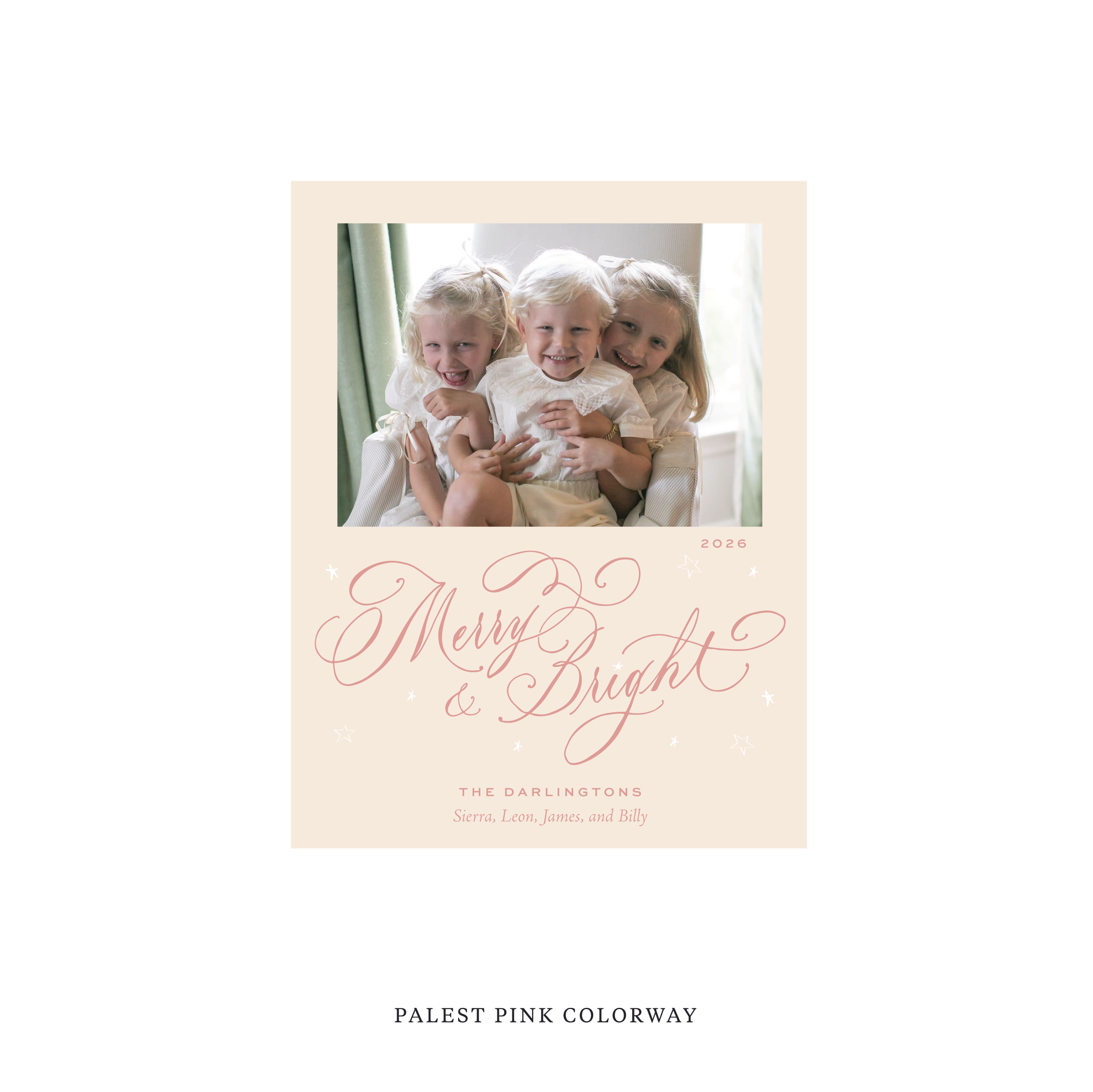 Ellington Classic Flat Print Holiday Card, Small