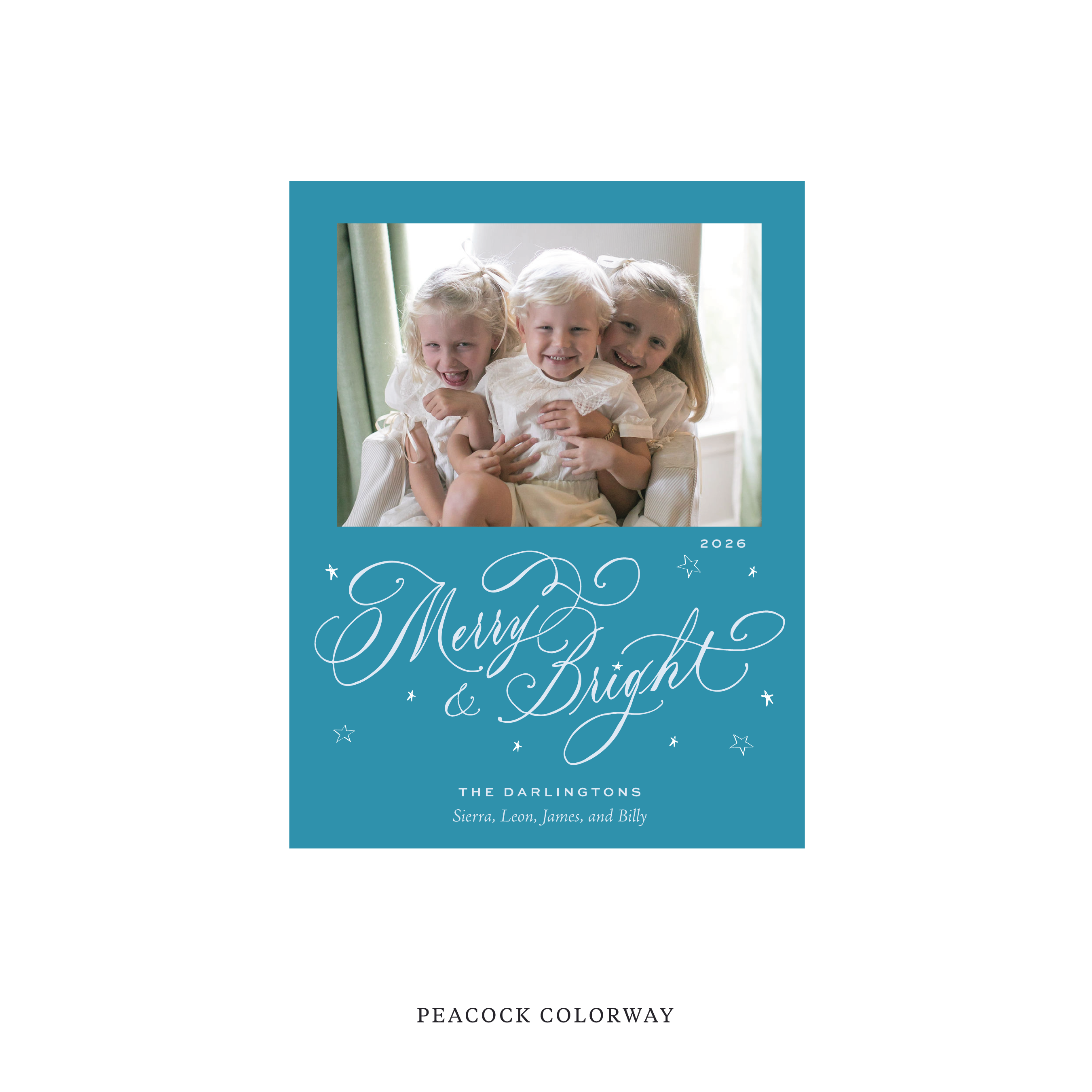 Ellington Classic Flat Print Holiday Card, Small