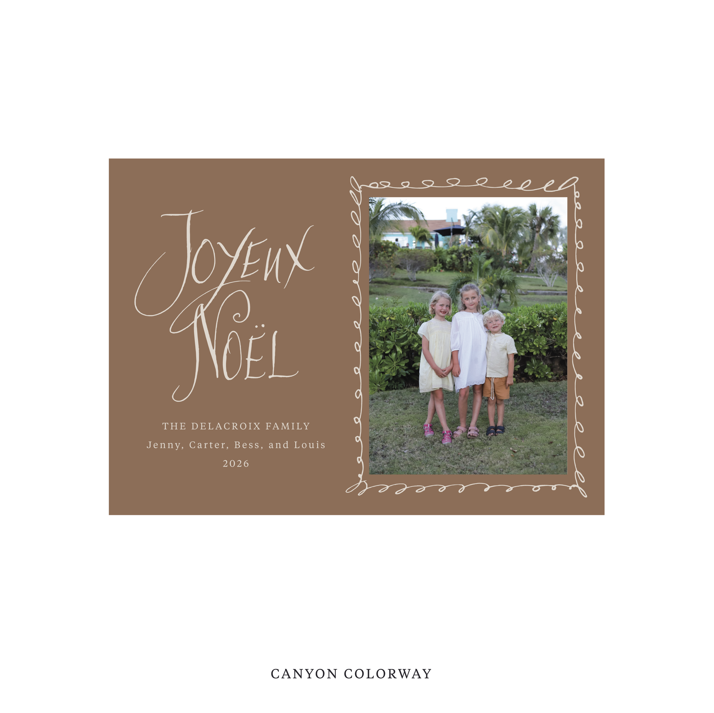Dorsett Classic Flat Print Holiday Card, Medium