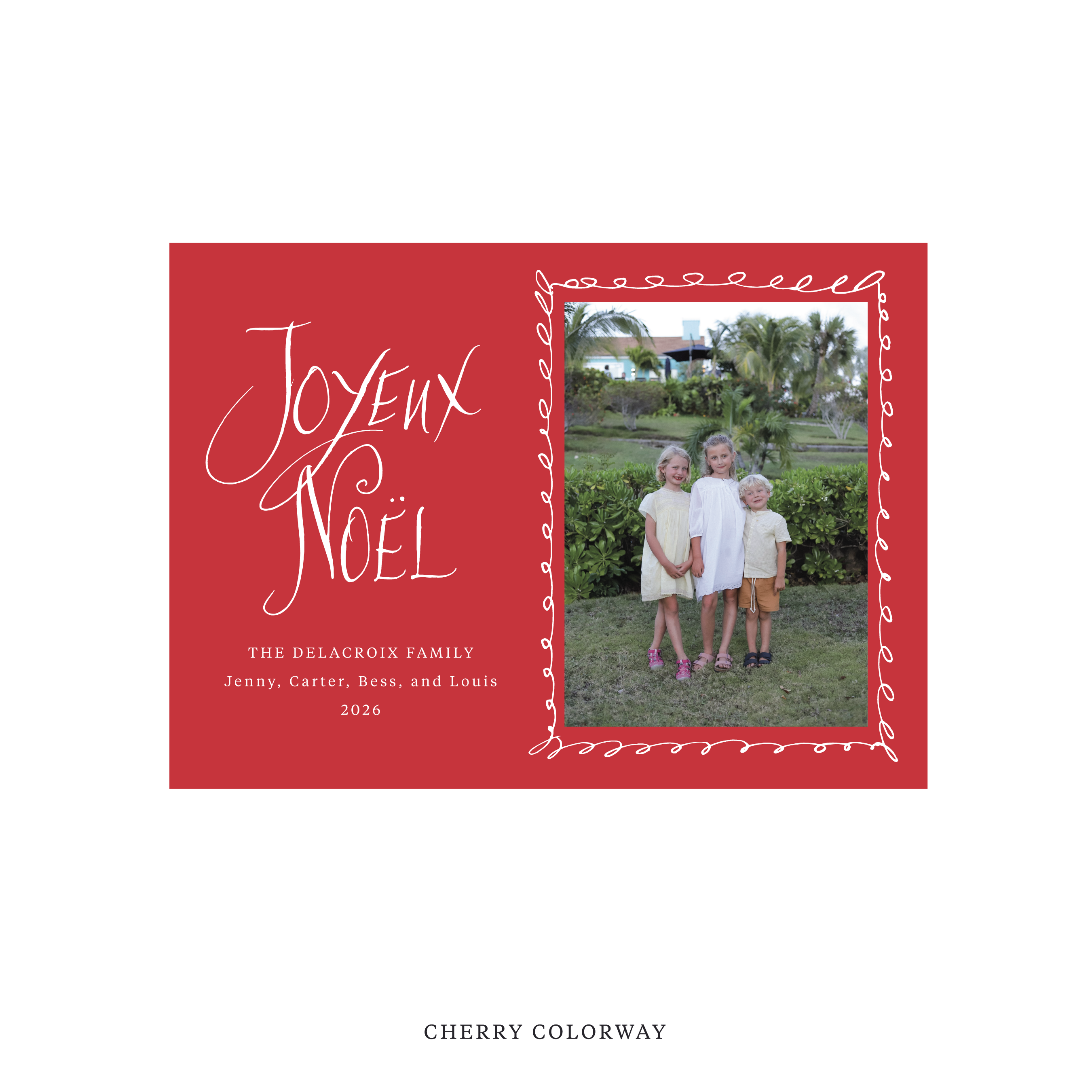 Dorsett Classic Flat Print Holiday Card, Medium