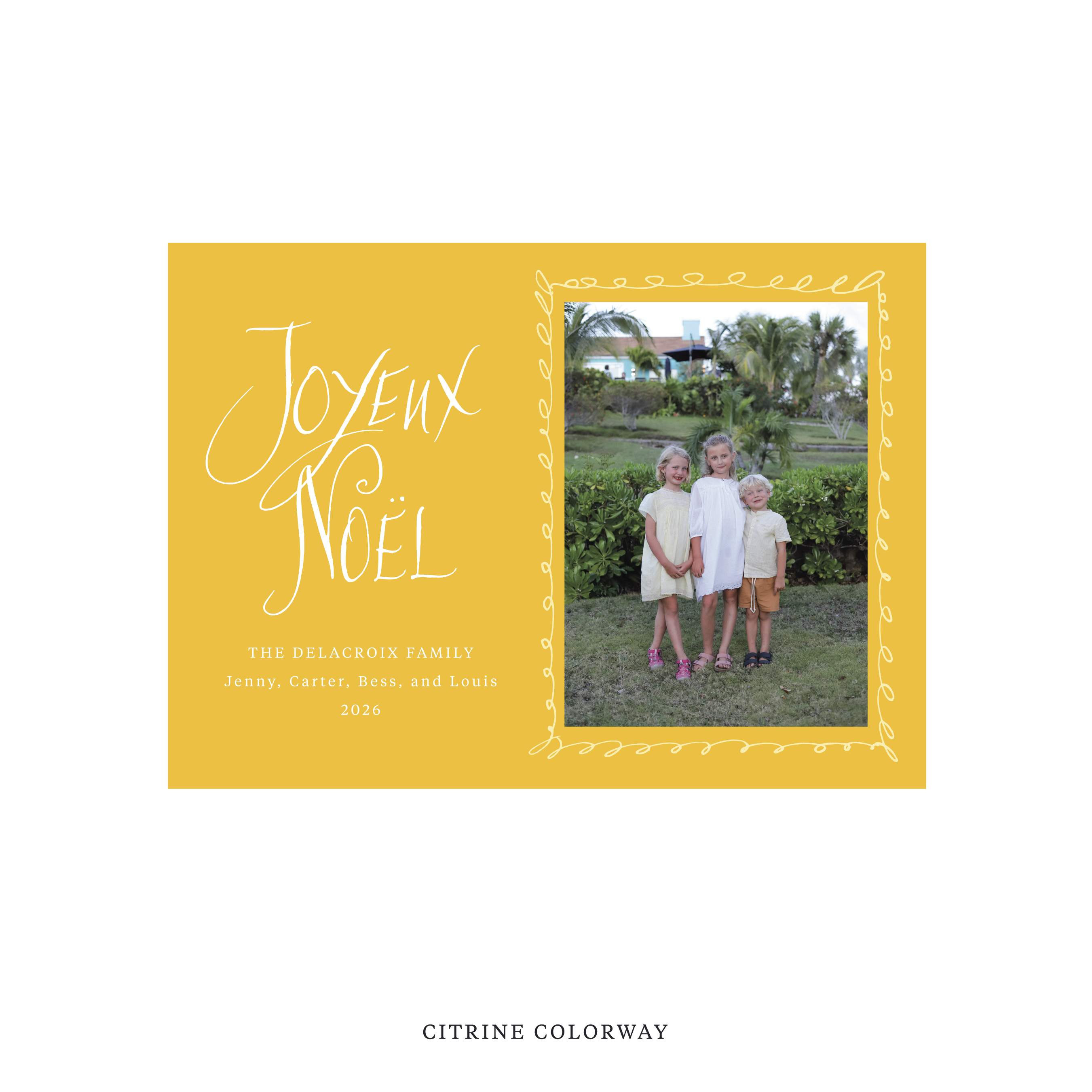 Dorsett Classic Flat Print Holiday Card, Medium