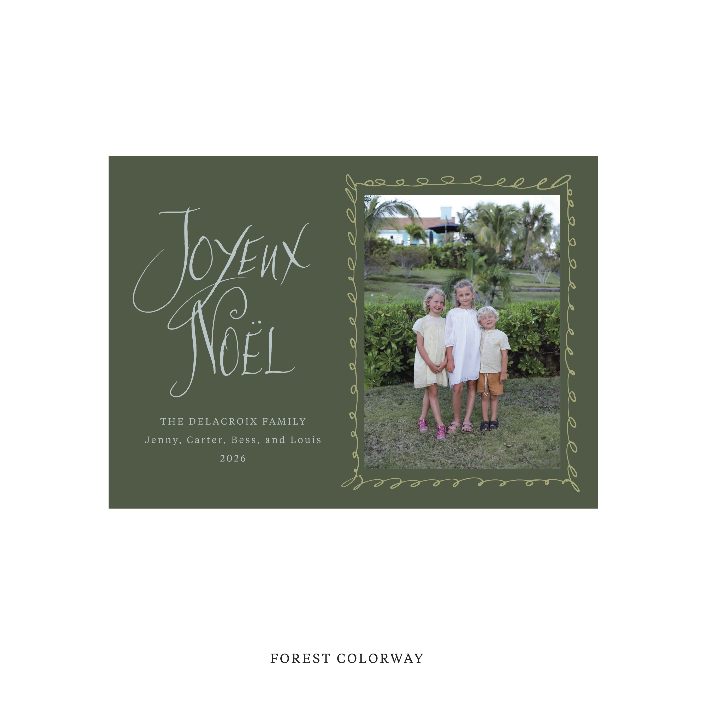 Dorsett Classic Flat Print Holiday Card, Medium