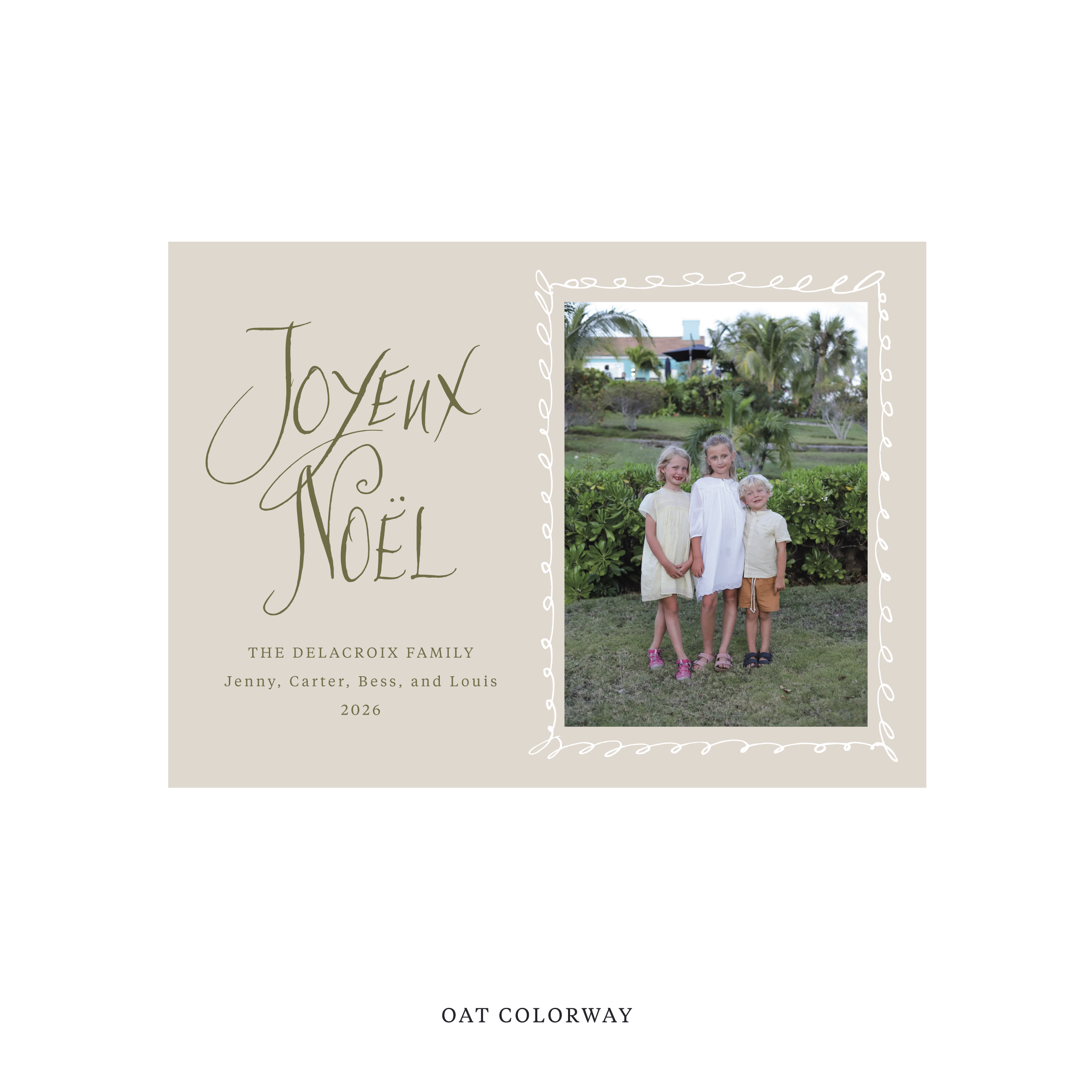 Dorsett Classic Flat Print Holiday Card, Medium