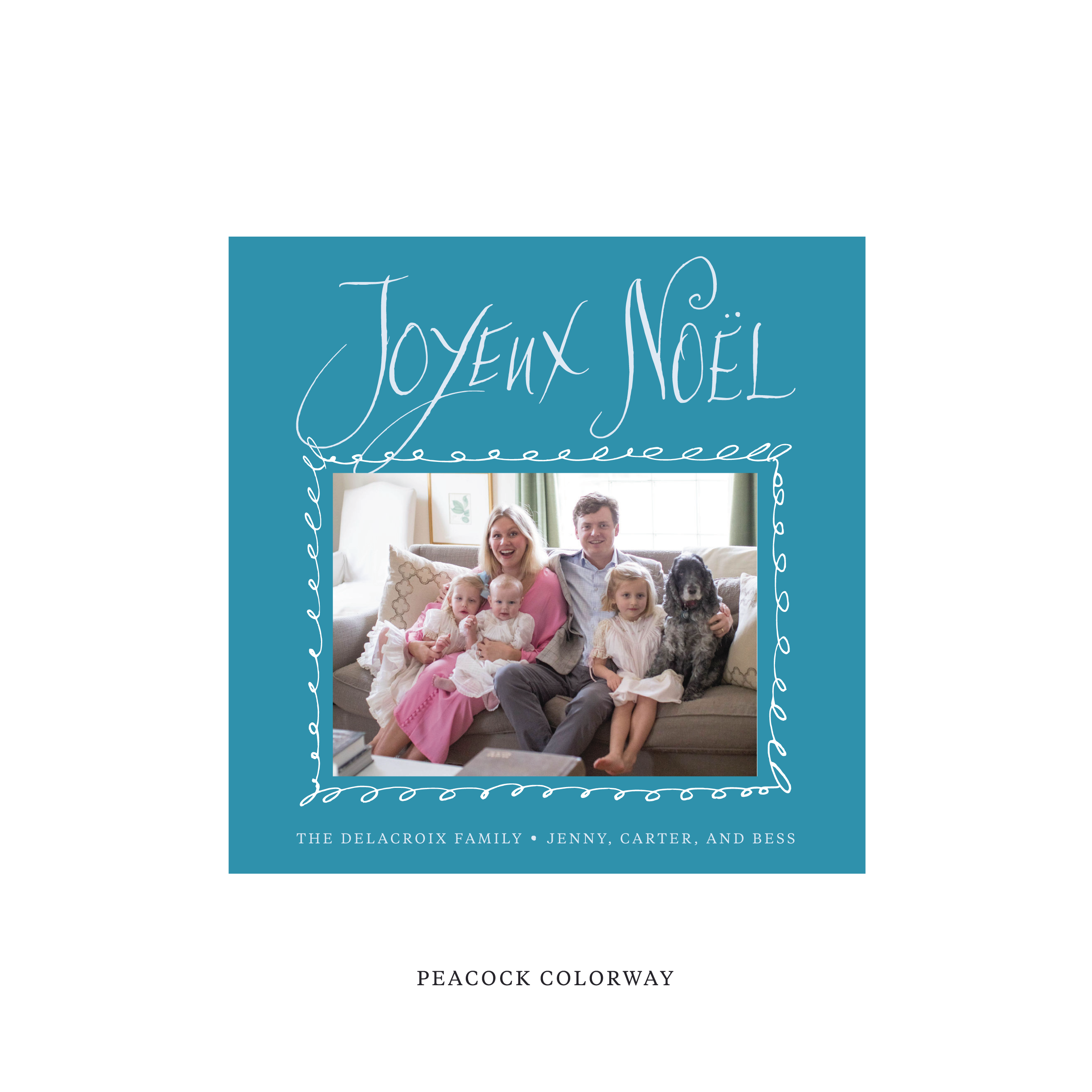 Dorsett Classic Flat Print Holiday Card, Square