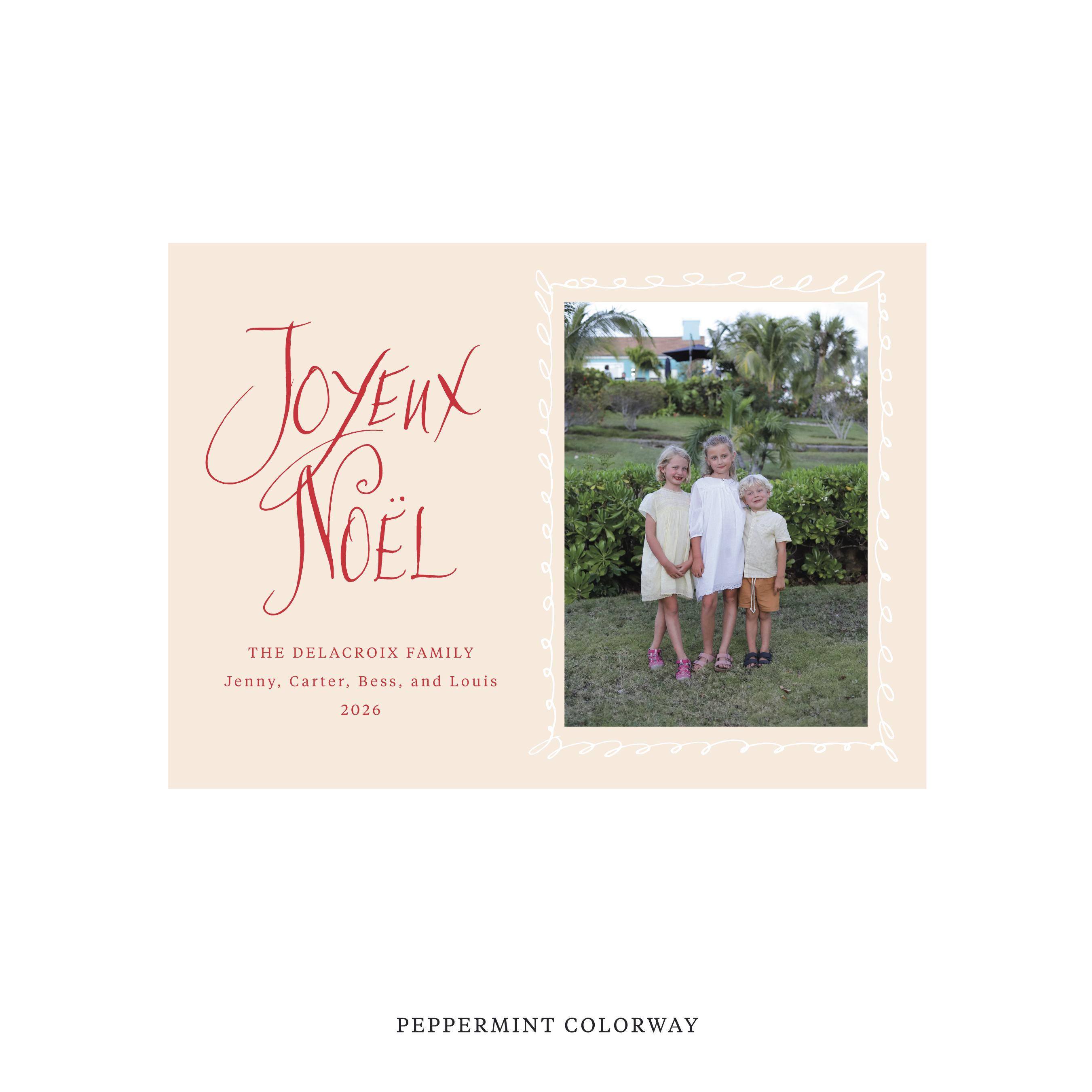 Dorsett Classic Flat Print Holiday Card, Medium