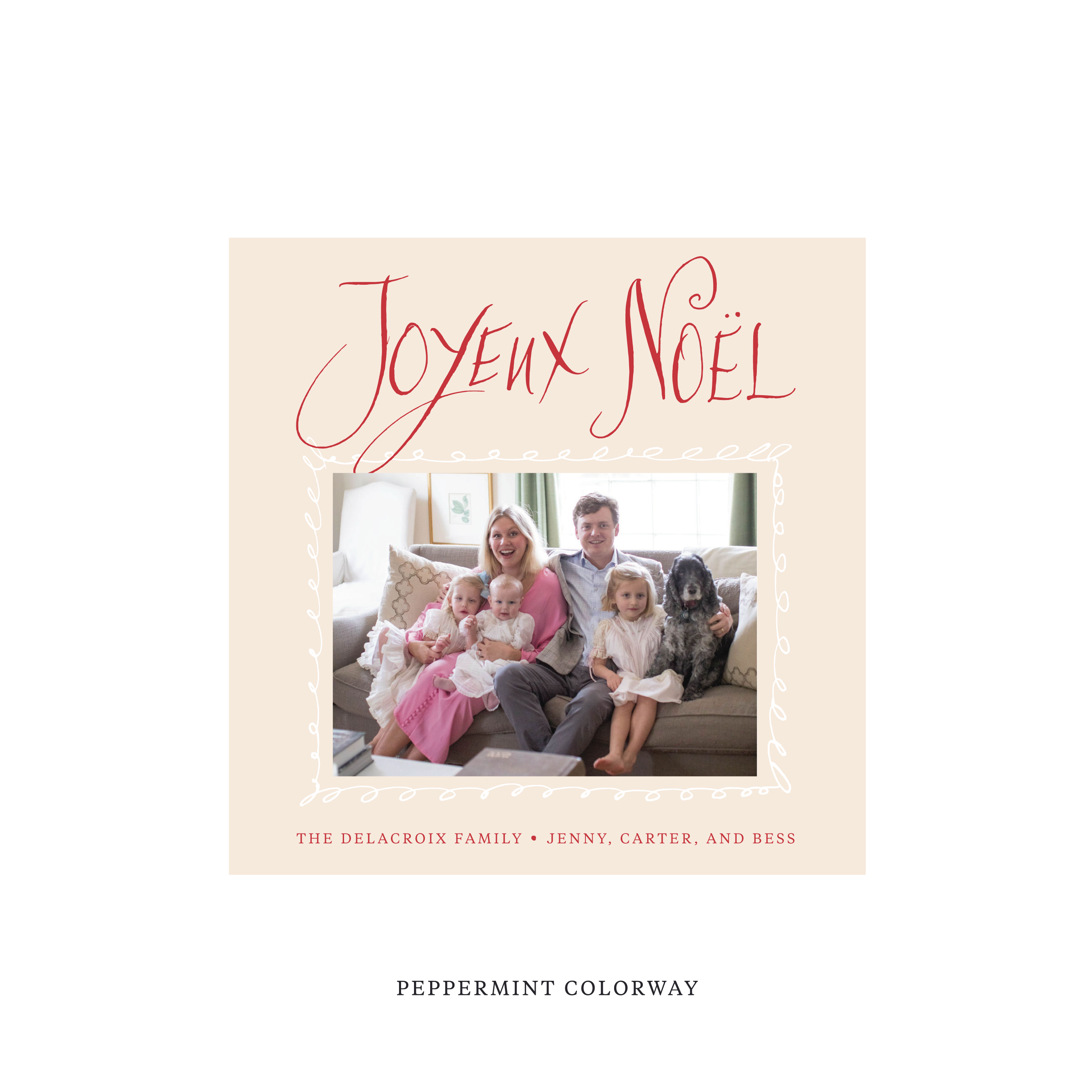 Dorsett Classic Flat Print Holiday Card, Square