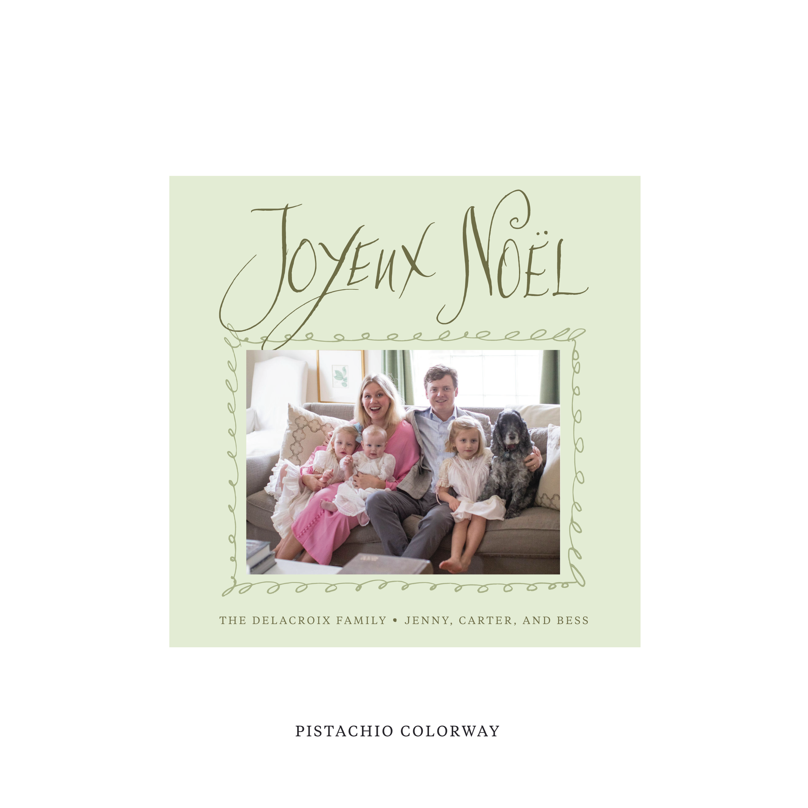 Dorsett Classic Flat Print Holiday Card, Square