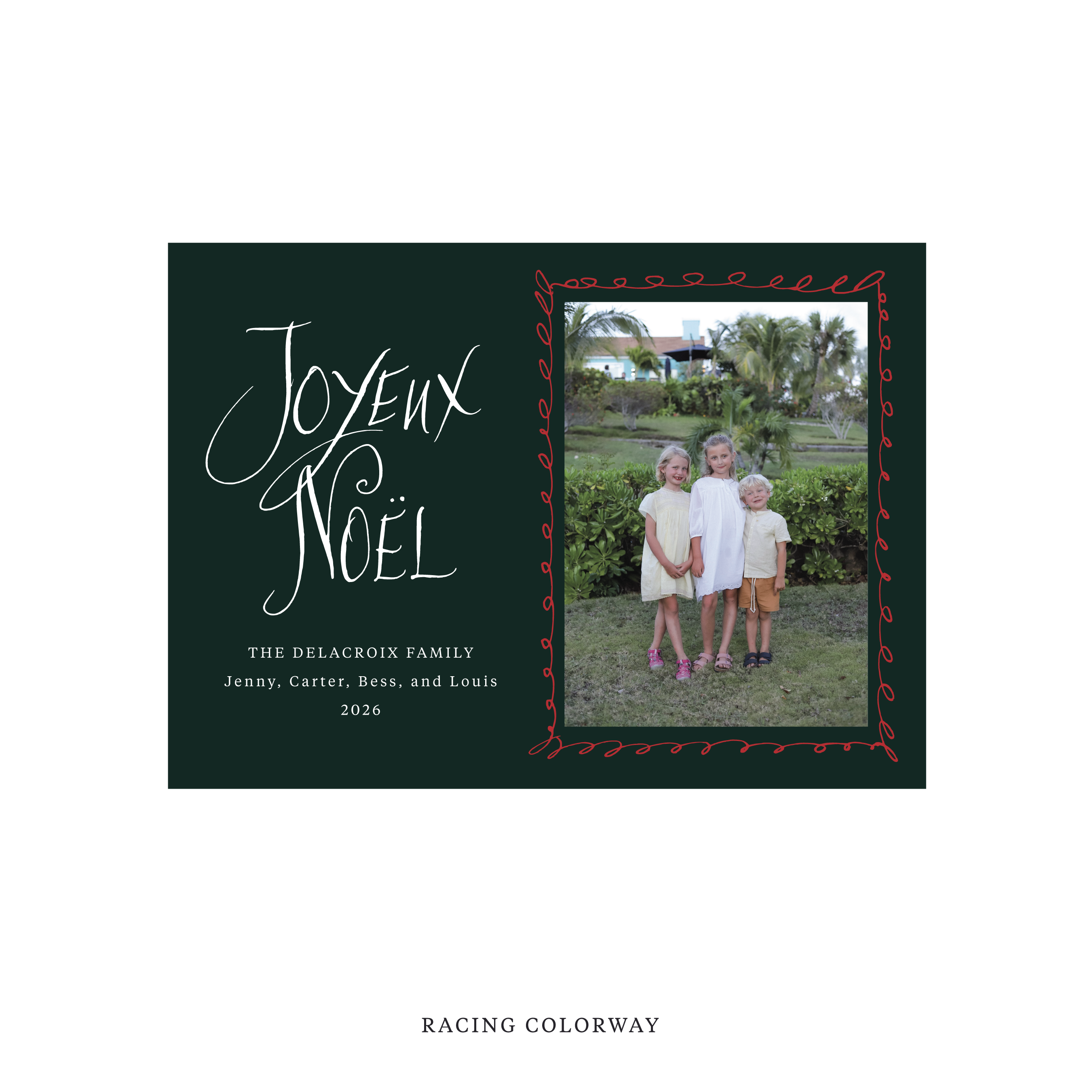 Dorsett Classic Flat Print Holiday Card, Medium