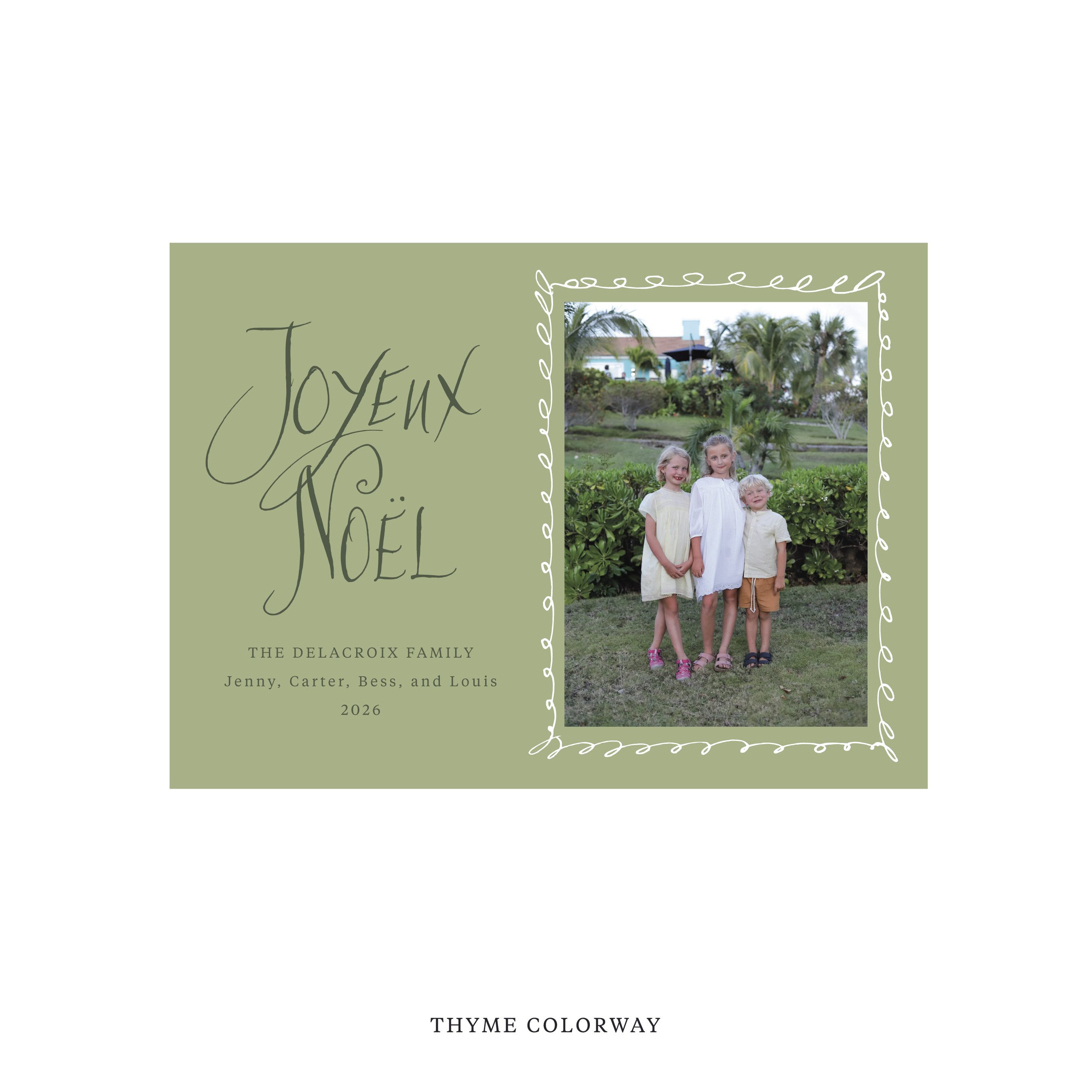 Dorsett Classic Flat Print Holiday Card, Medium