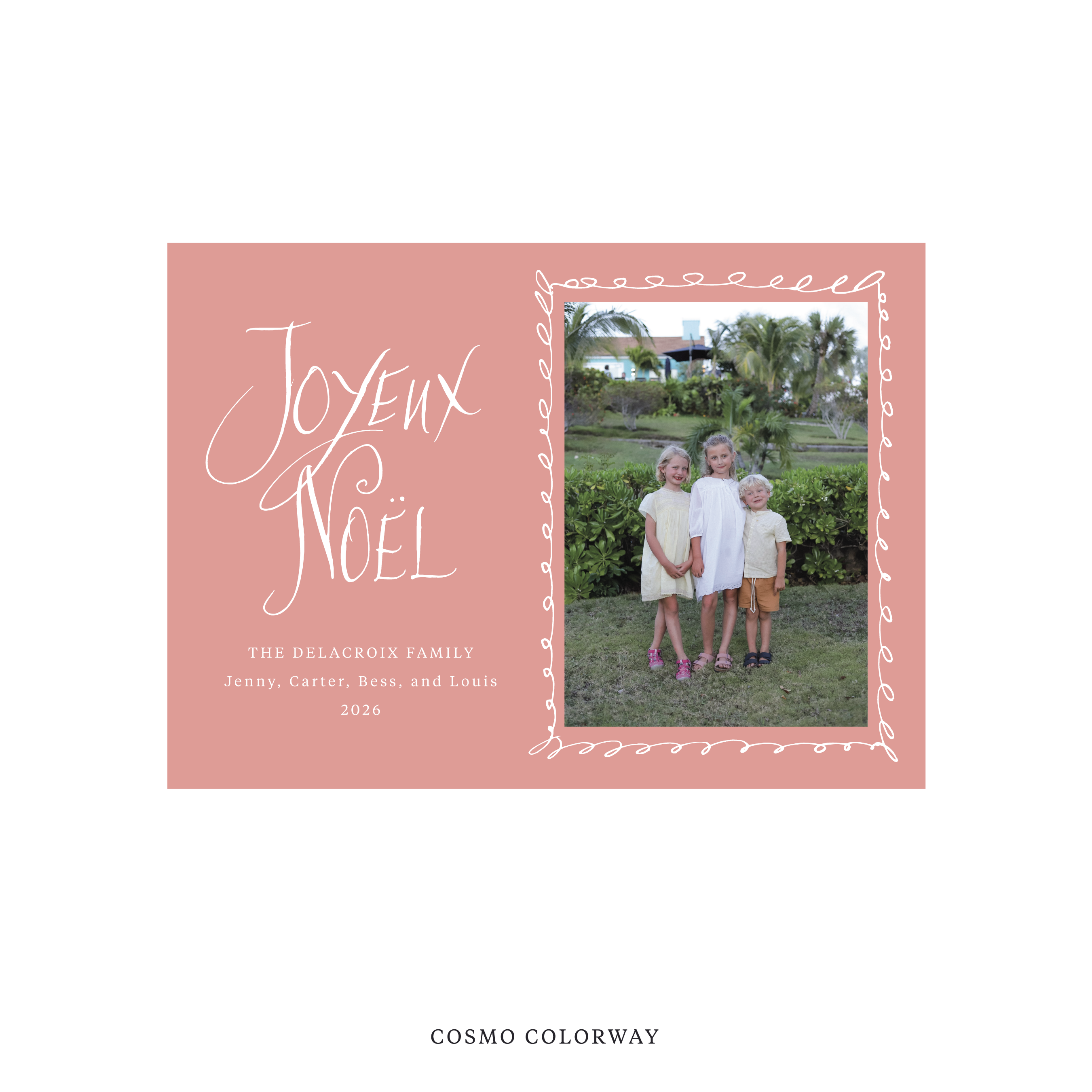 Dorsett Classic Flat Print Holiday Card, Medium