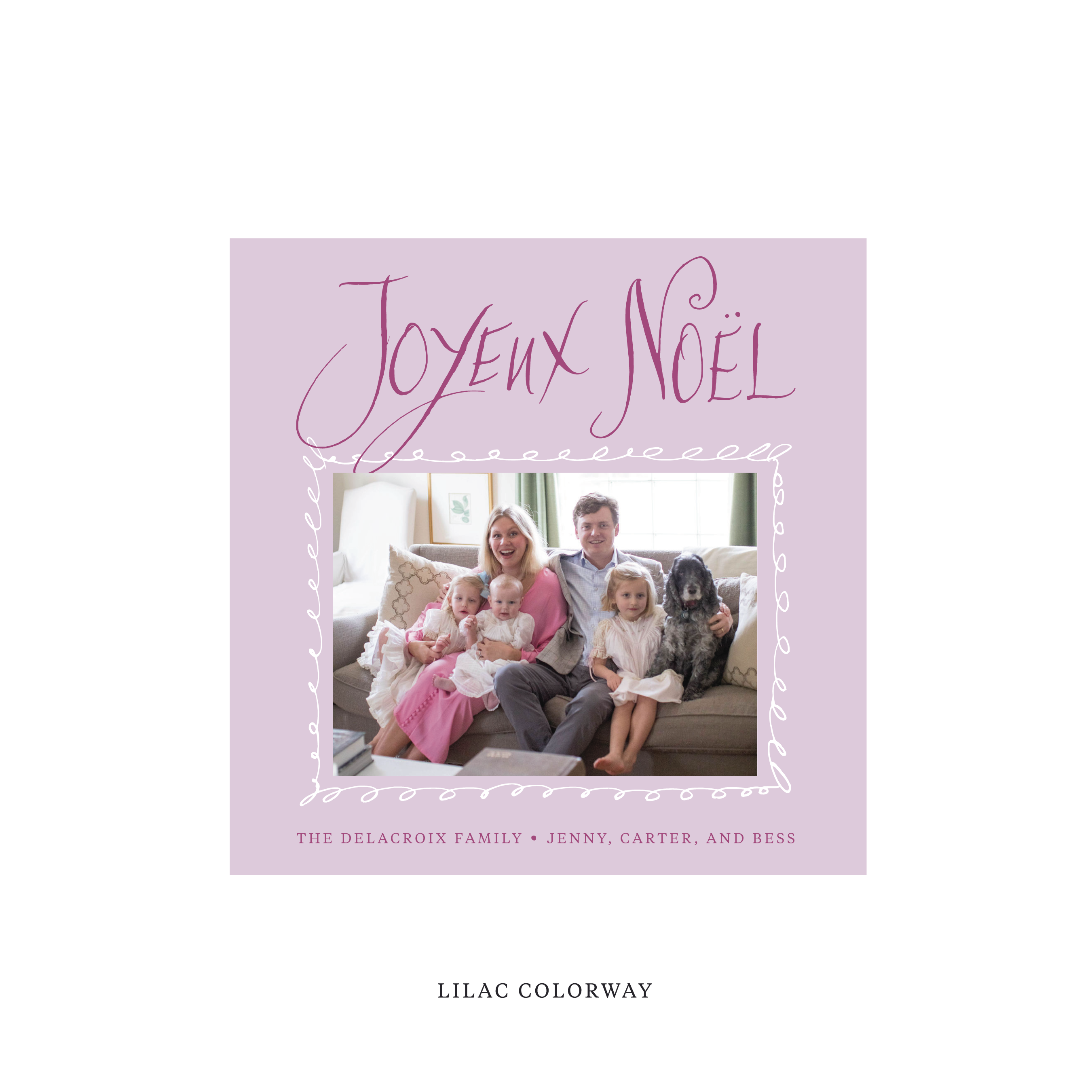 Dorsett Classic Flat Print Holiday Card, Square