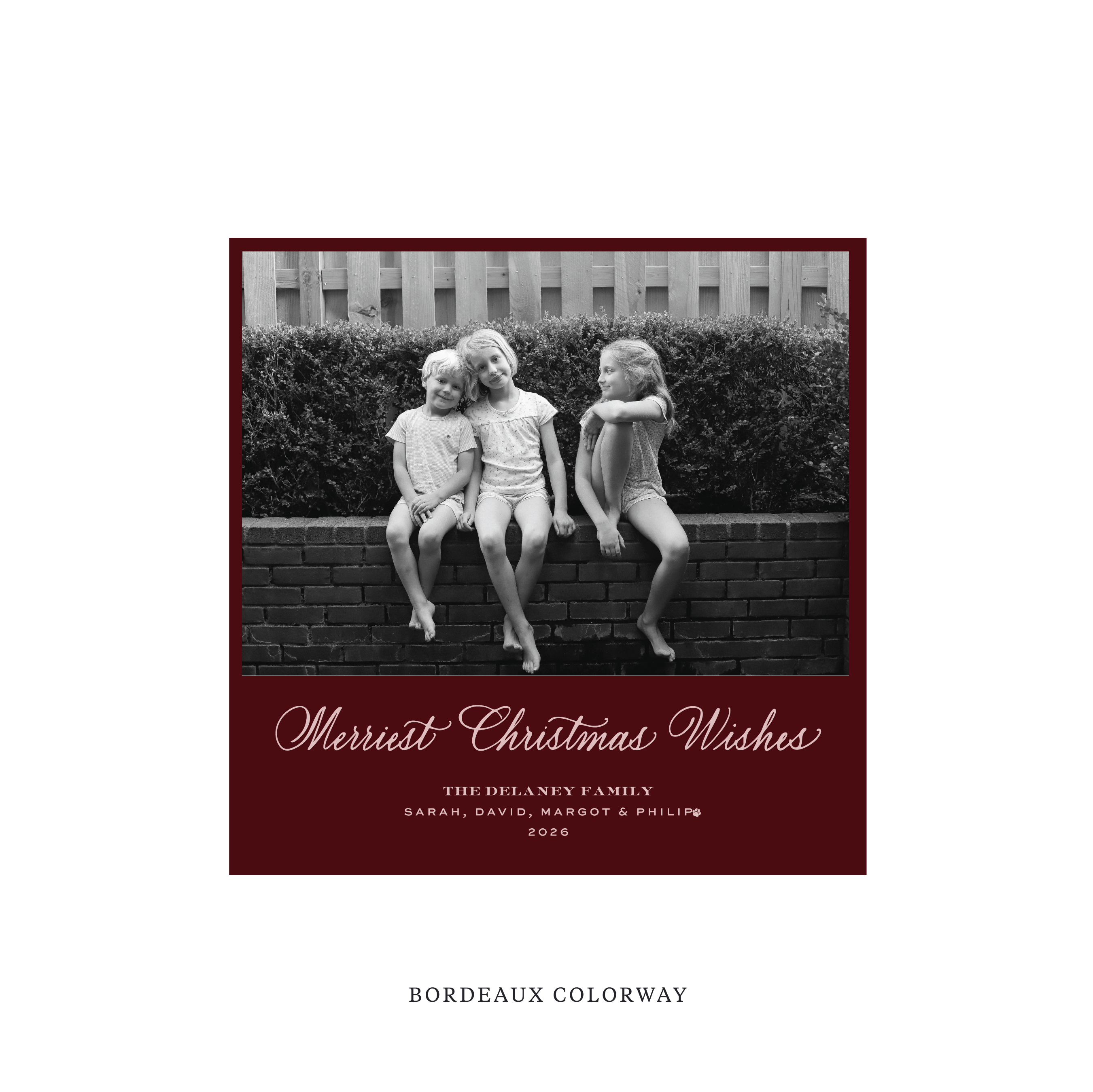 Goodwin Classic Flat Print Holiday Card, Square
