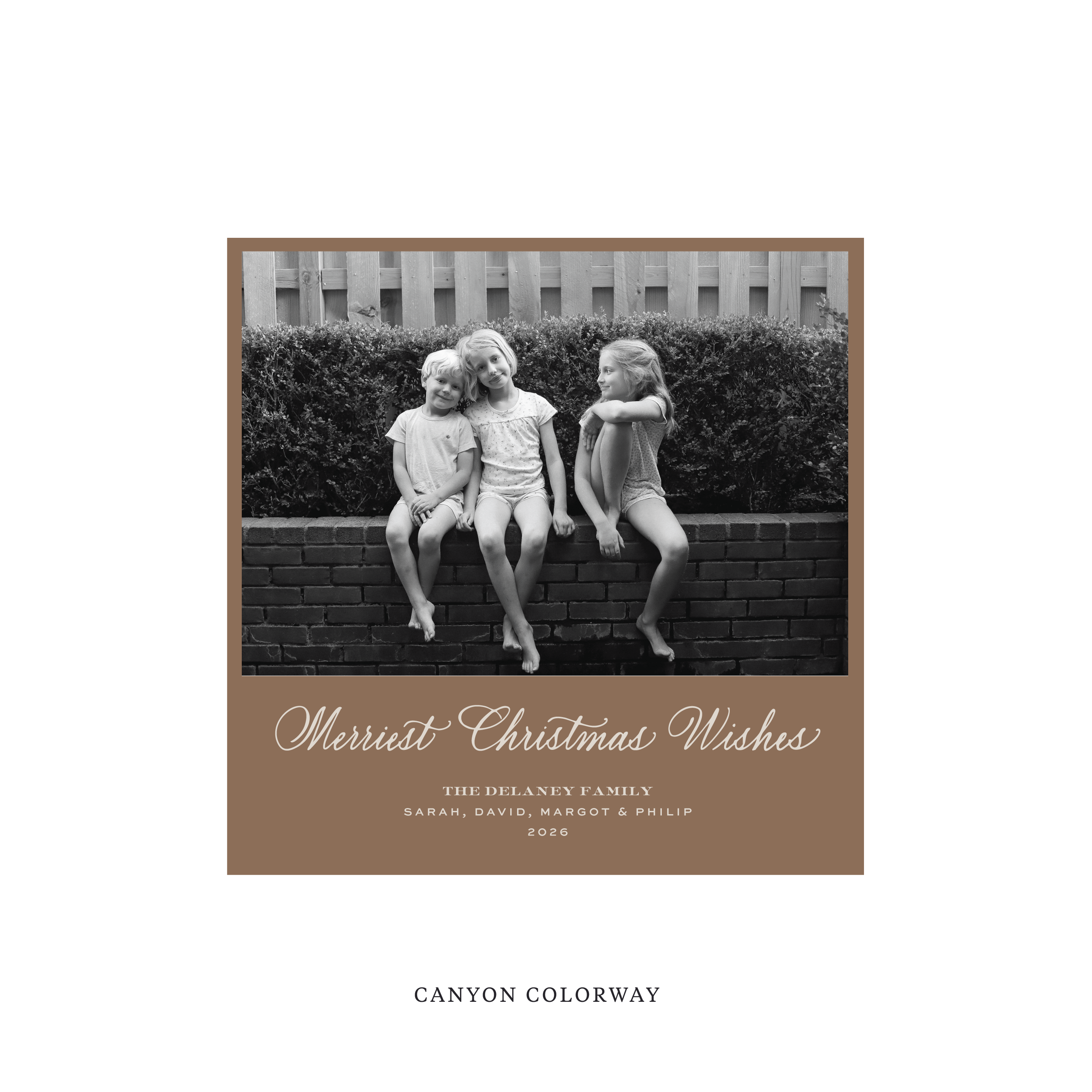 Goodwin Classic Flat Print Holiday Card, Square
