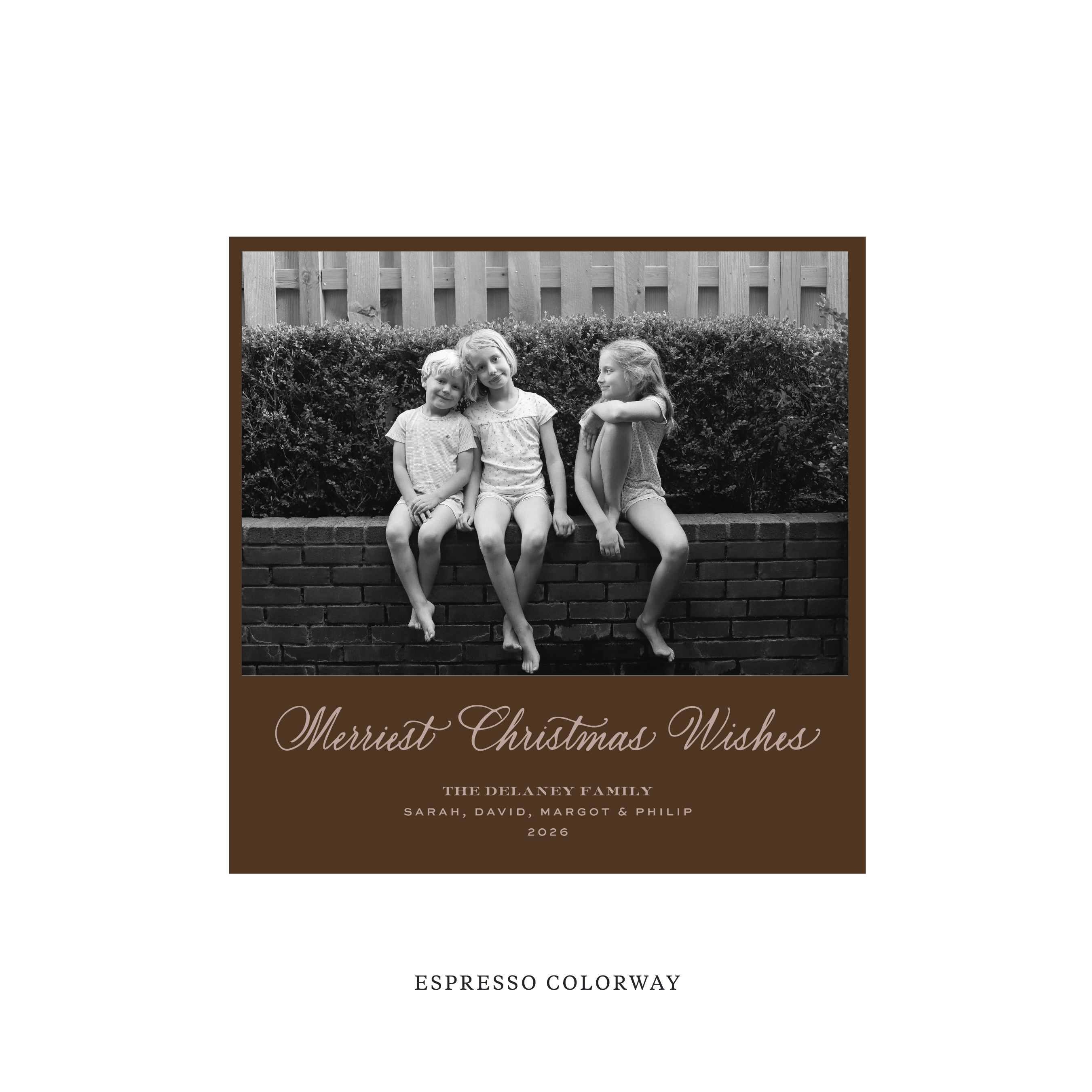 Goodwin Classic Flat Print Holiday Card, Square