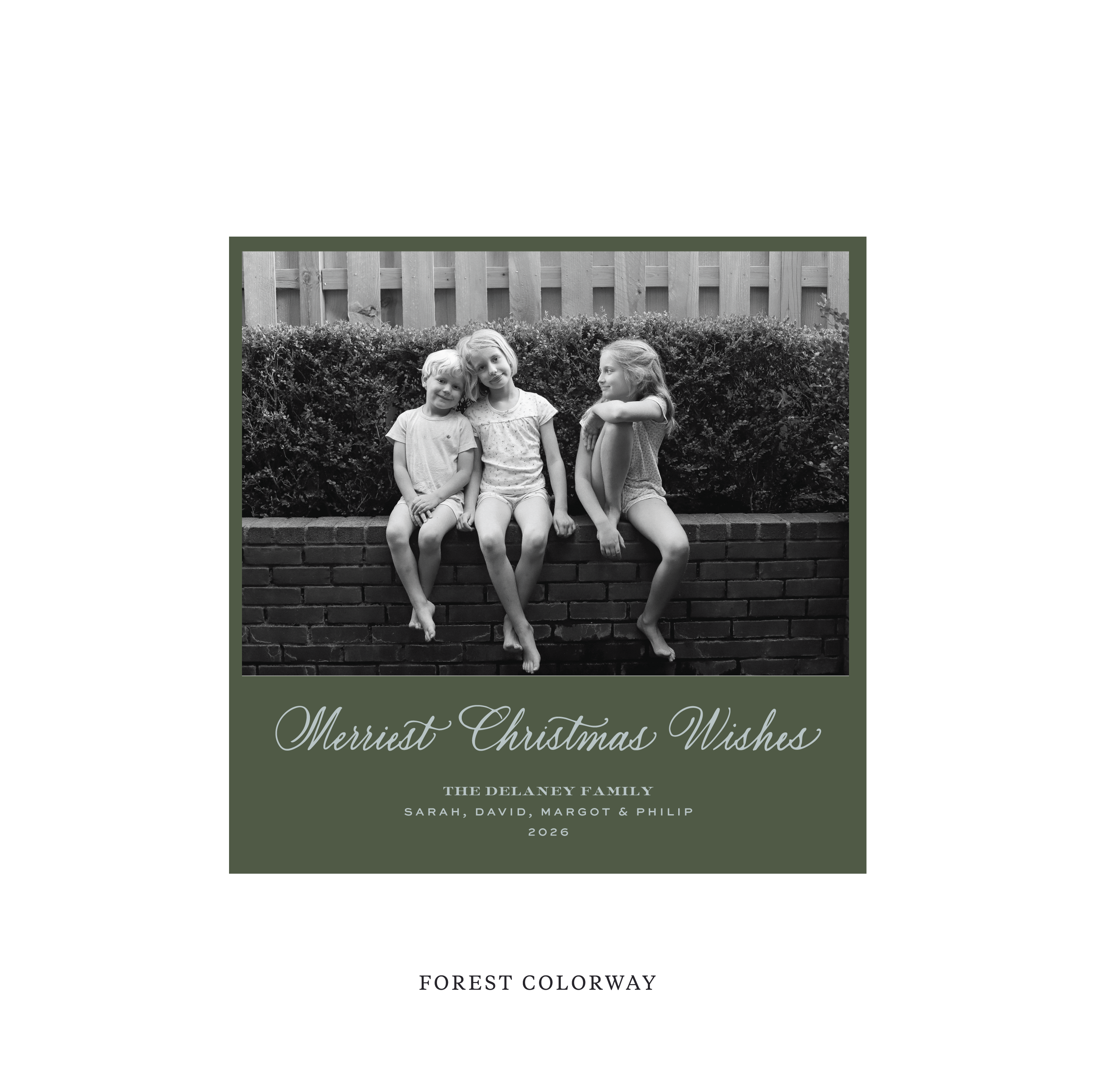 Goodwin Classic Flat Print Holiday Card, Square