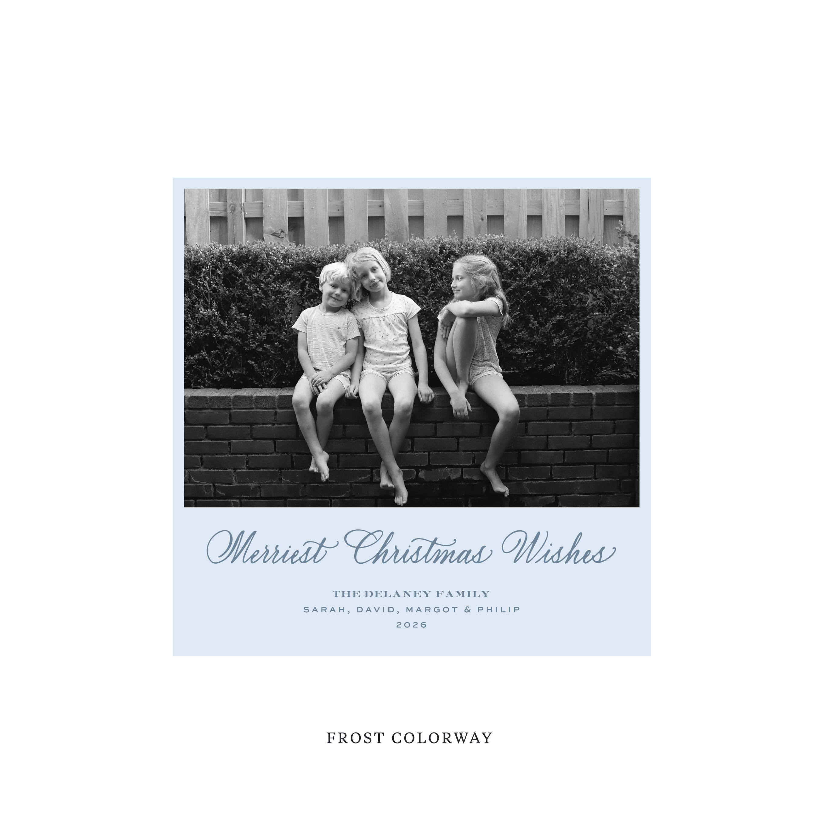 Goodwin Classic Flat Print Holiday Card, Square