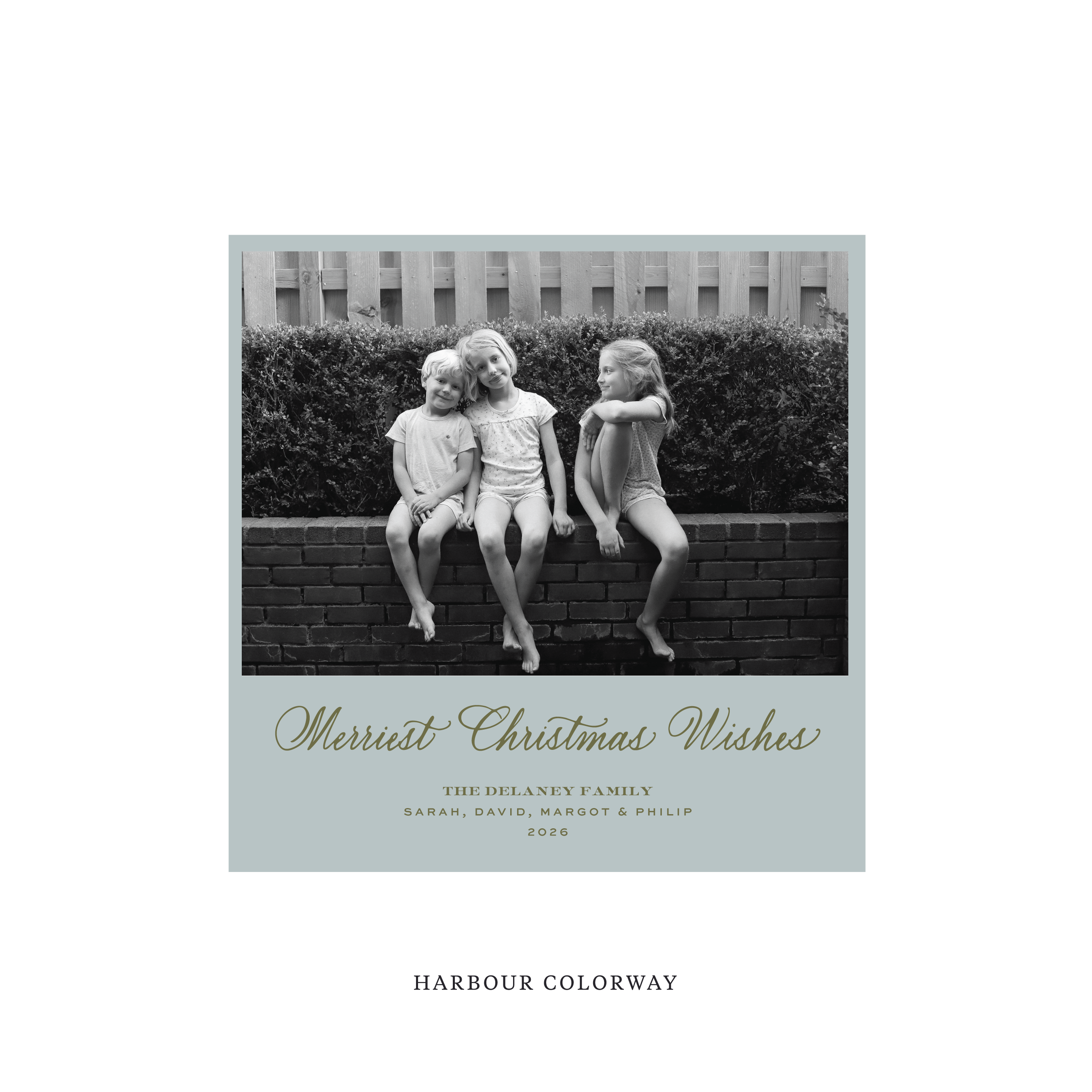 Goodwin Classic Flat Print Holiday Card, Square
