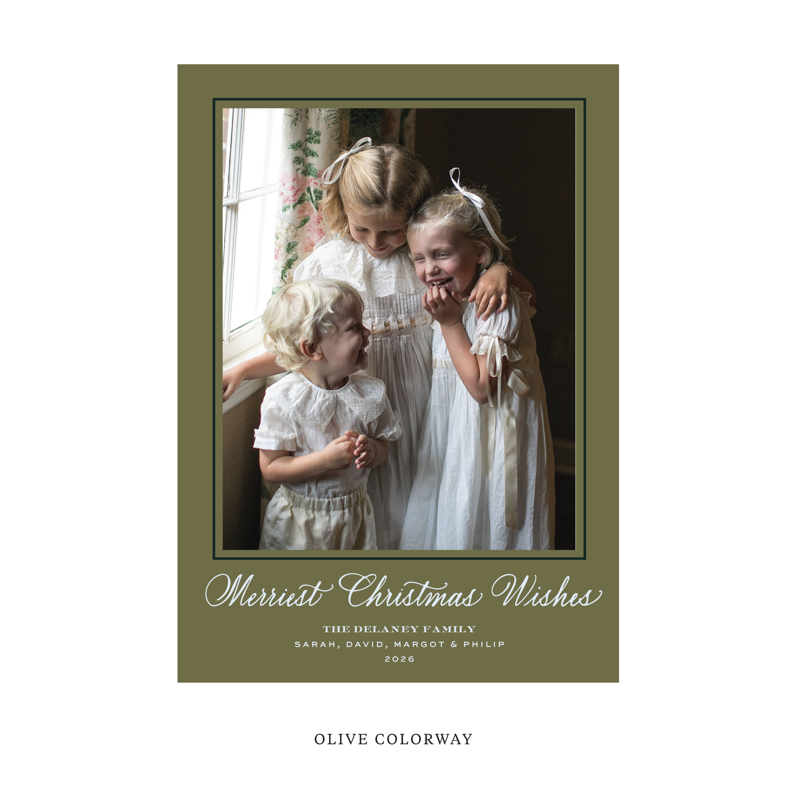 Goodwin Classic Flat Print Holiday Card, Large