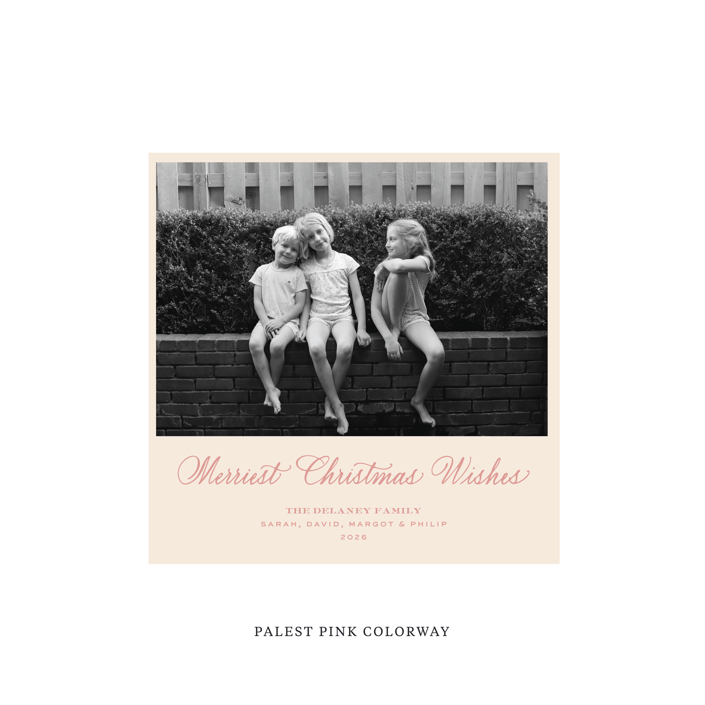 Goodwin Classic Flat Print Holiday Card, Square