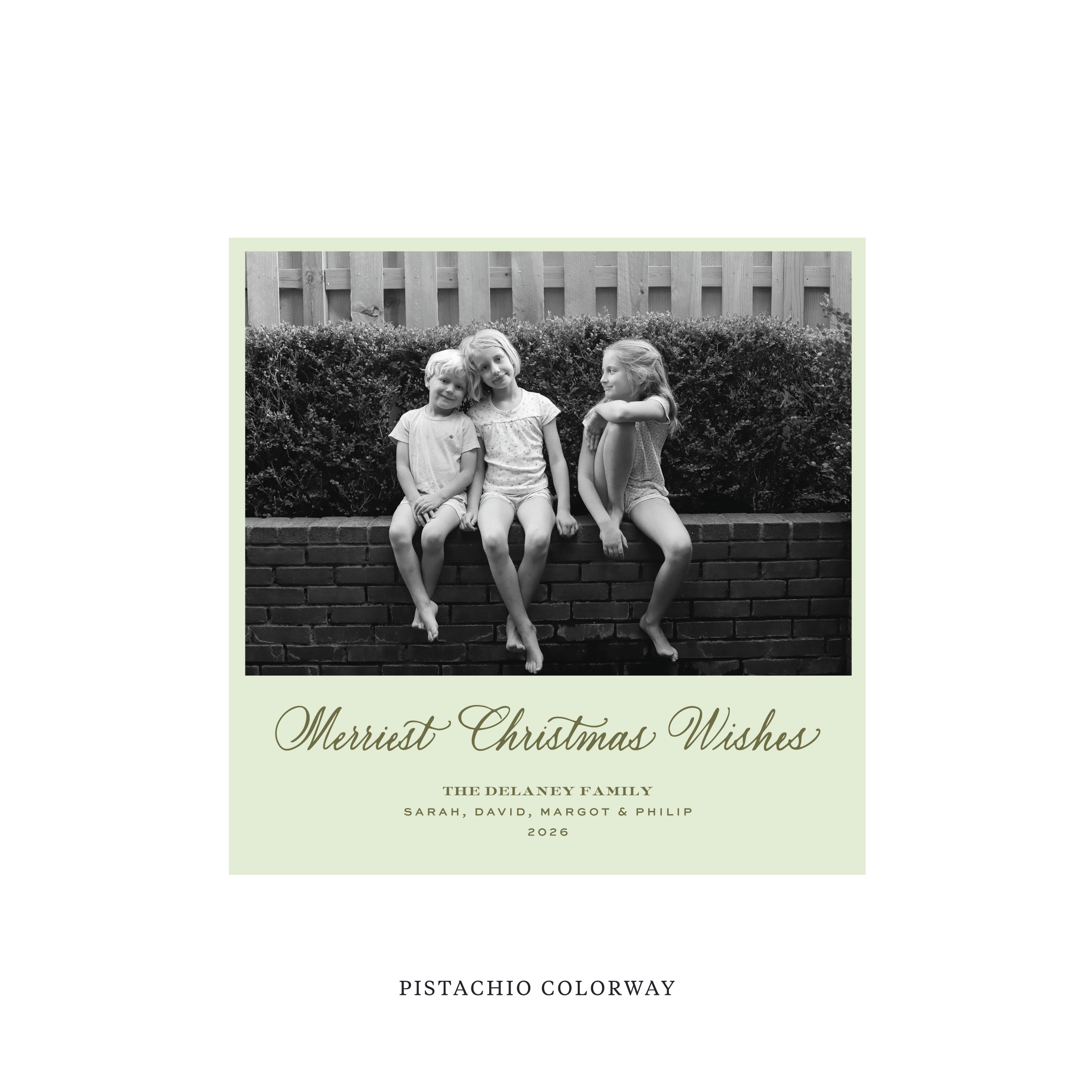 Goodwin Classic Flat Print Holiday Card, Square