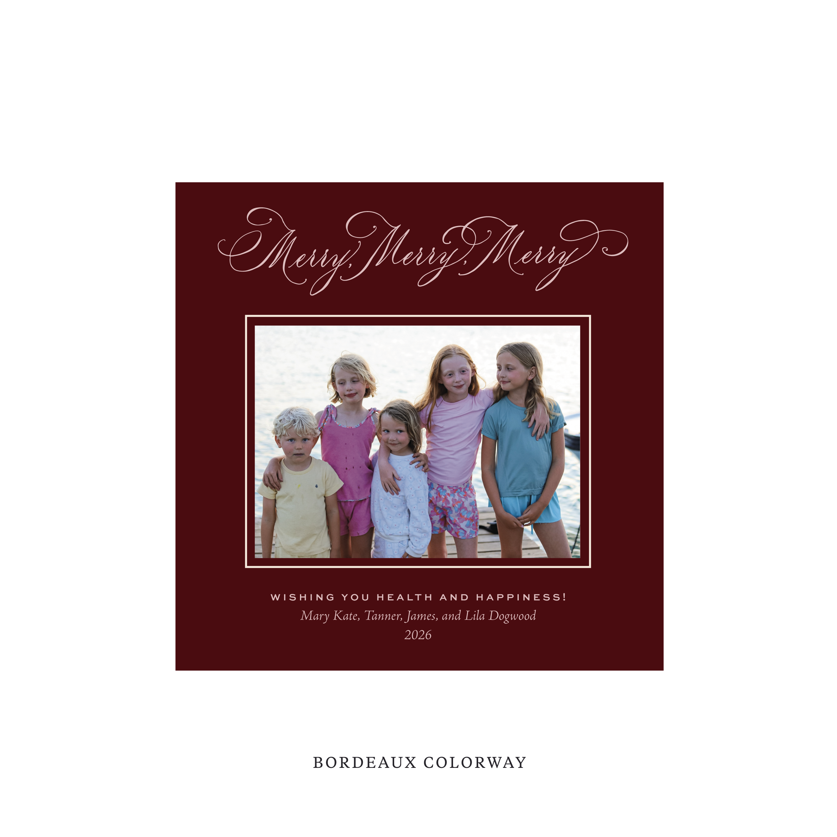 Ludlow Classic Flat Print Holiday Card, Square