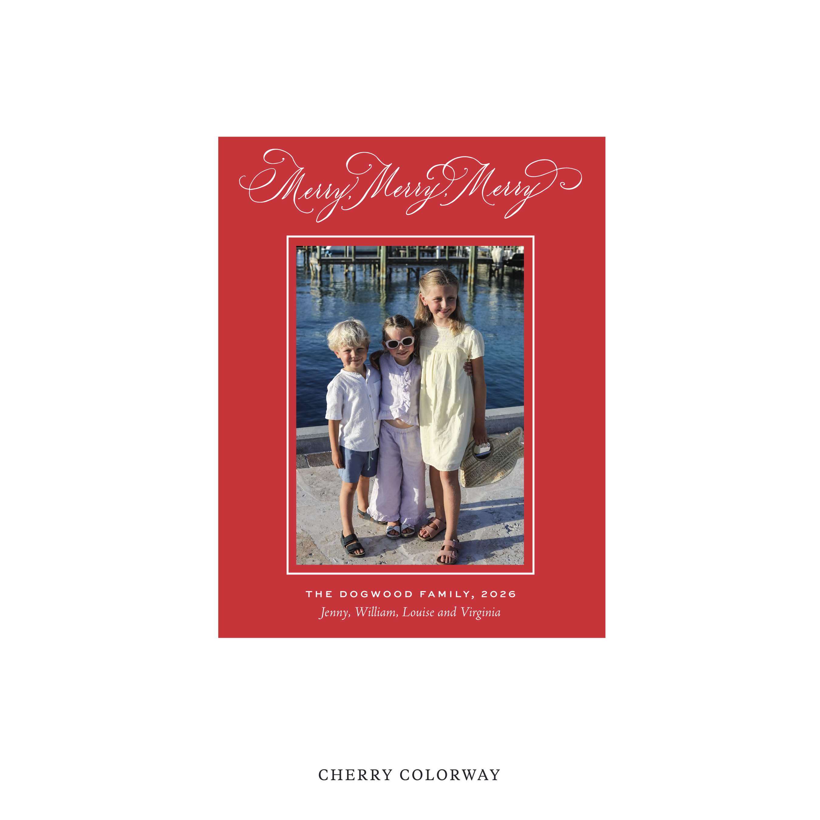 Ludlow Classic Flat Print Holiday Card, Small