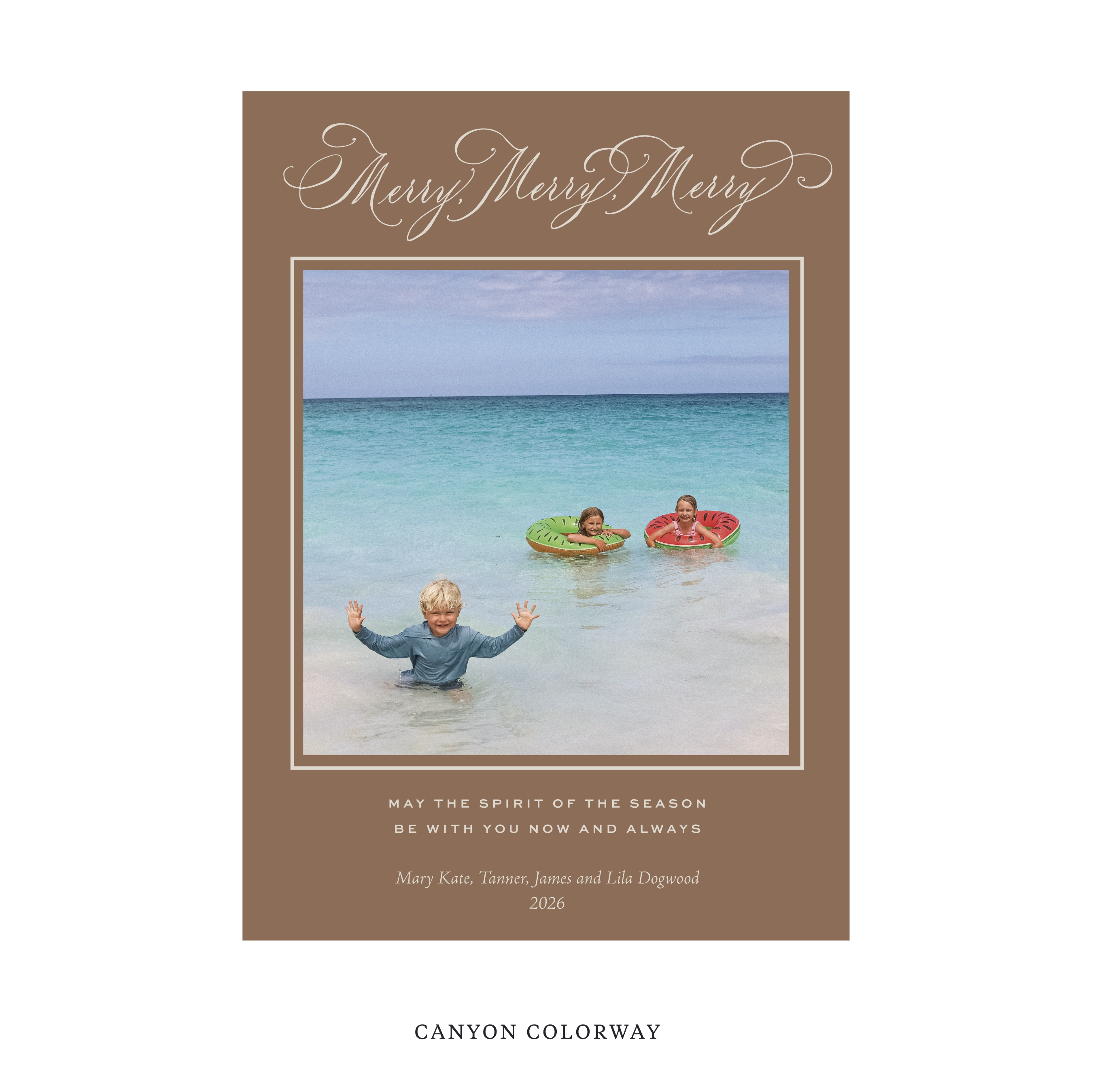 Ludlow Classic Flat Print Holiday Card, Large