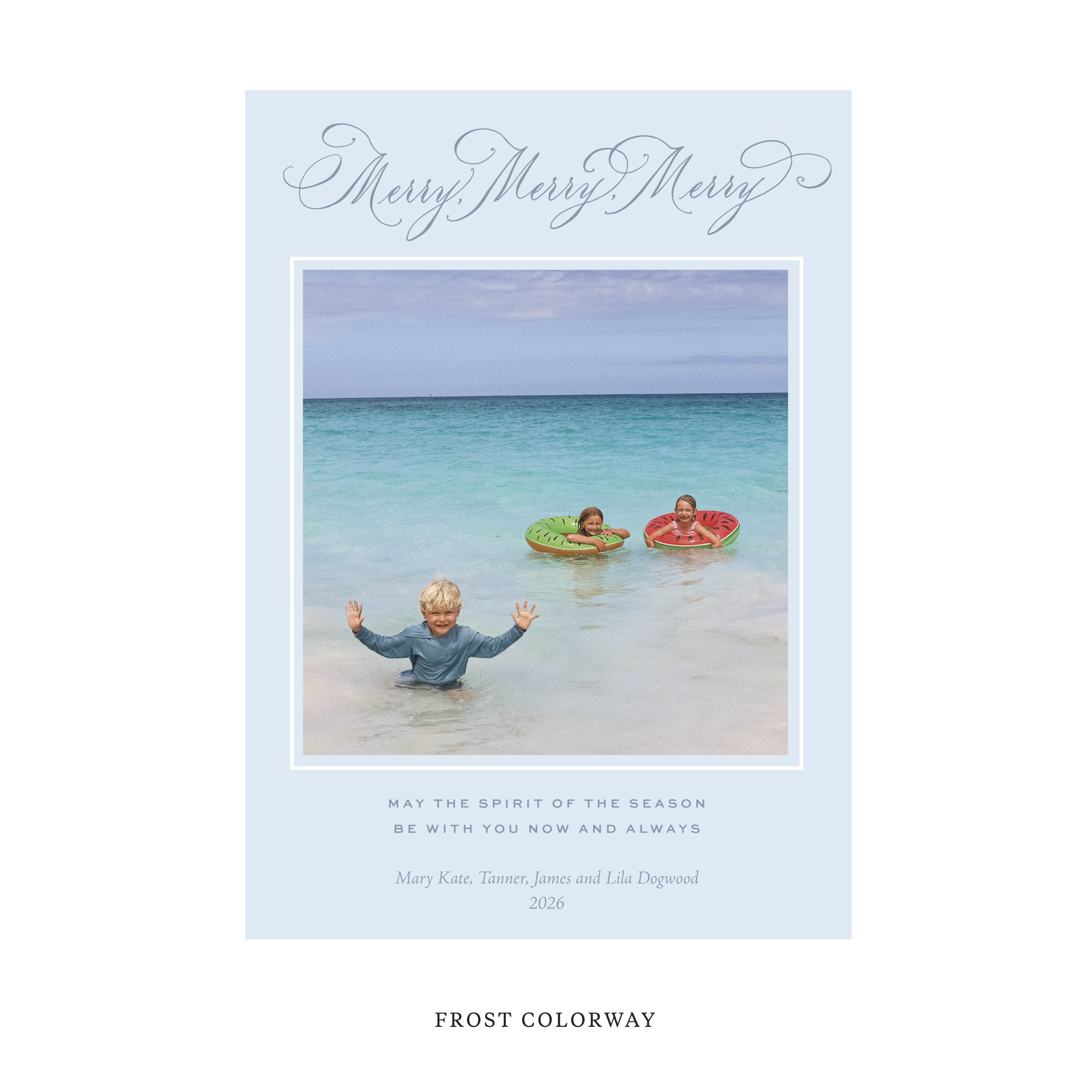 Ludlow Classic Flat Print Holiday Card, Large