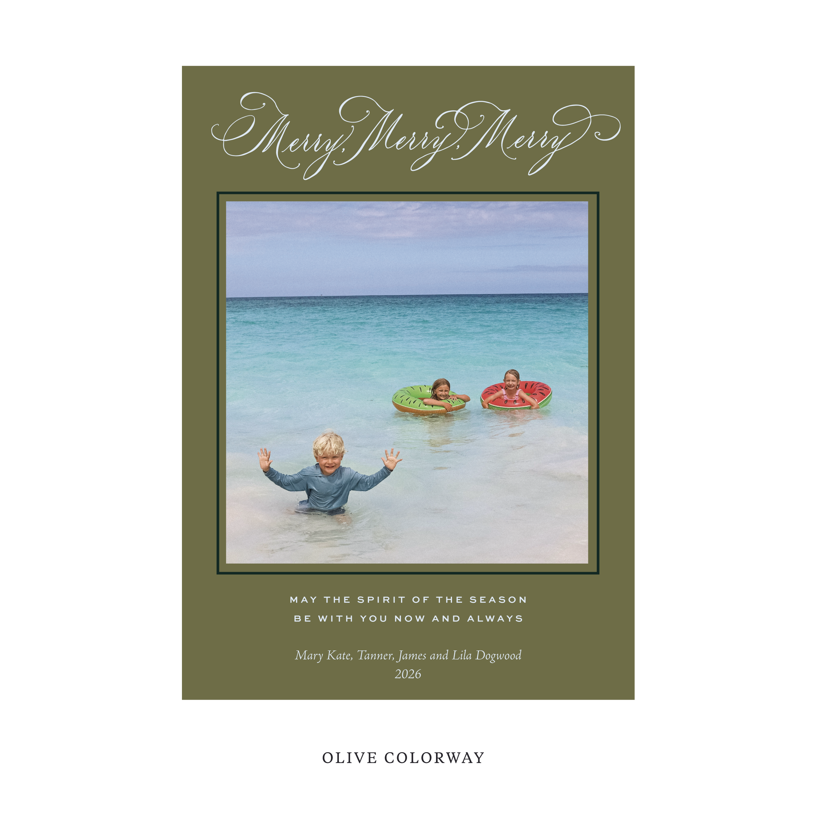 Ludlow Classic Flat Print Holiday Card, Large