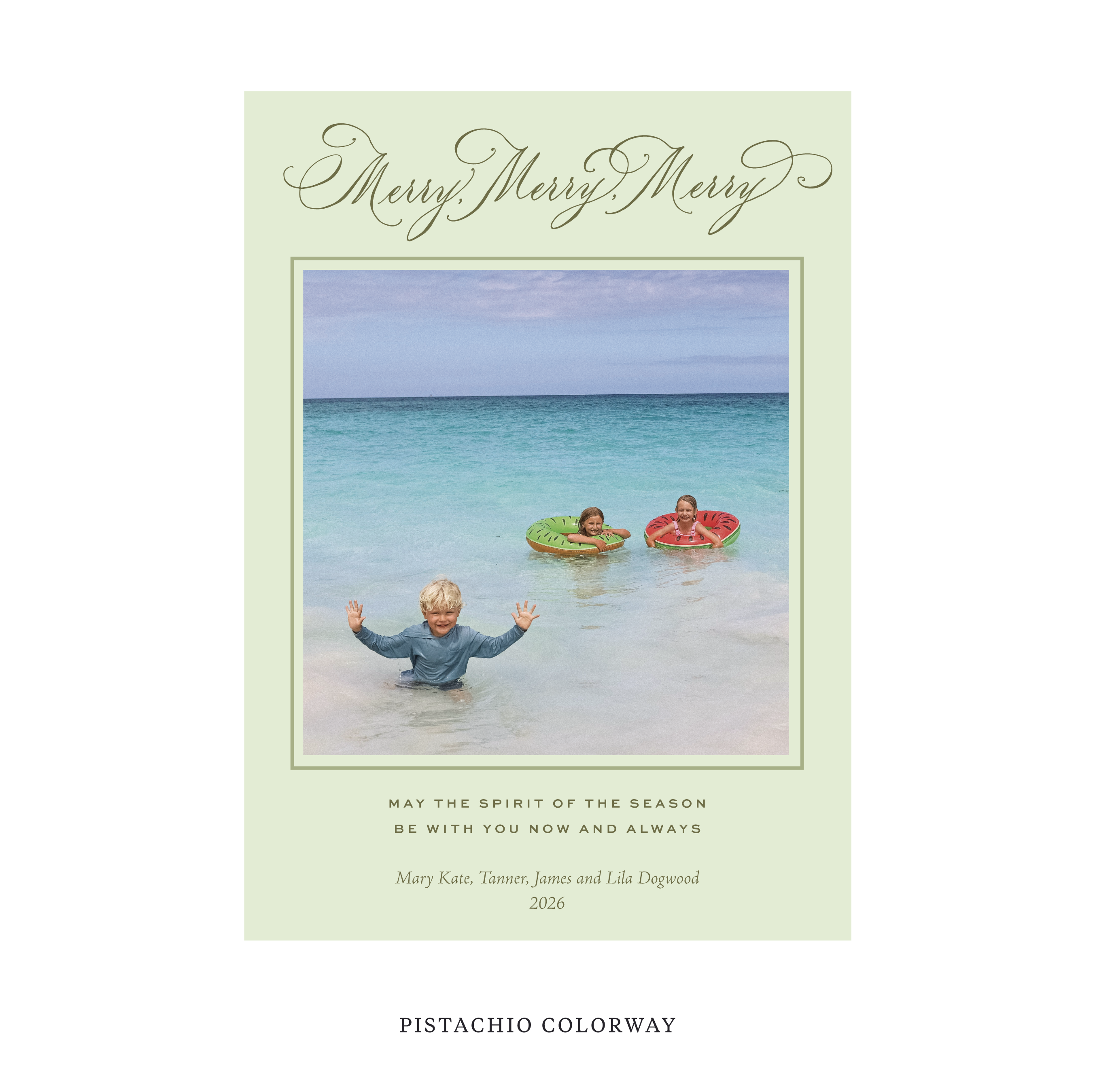 Ludlow Classic Flat Print Holiday Card, Large