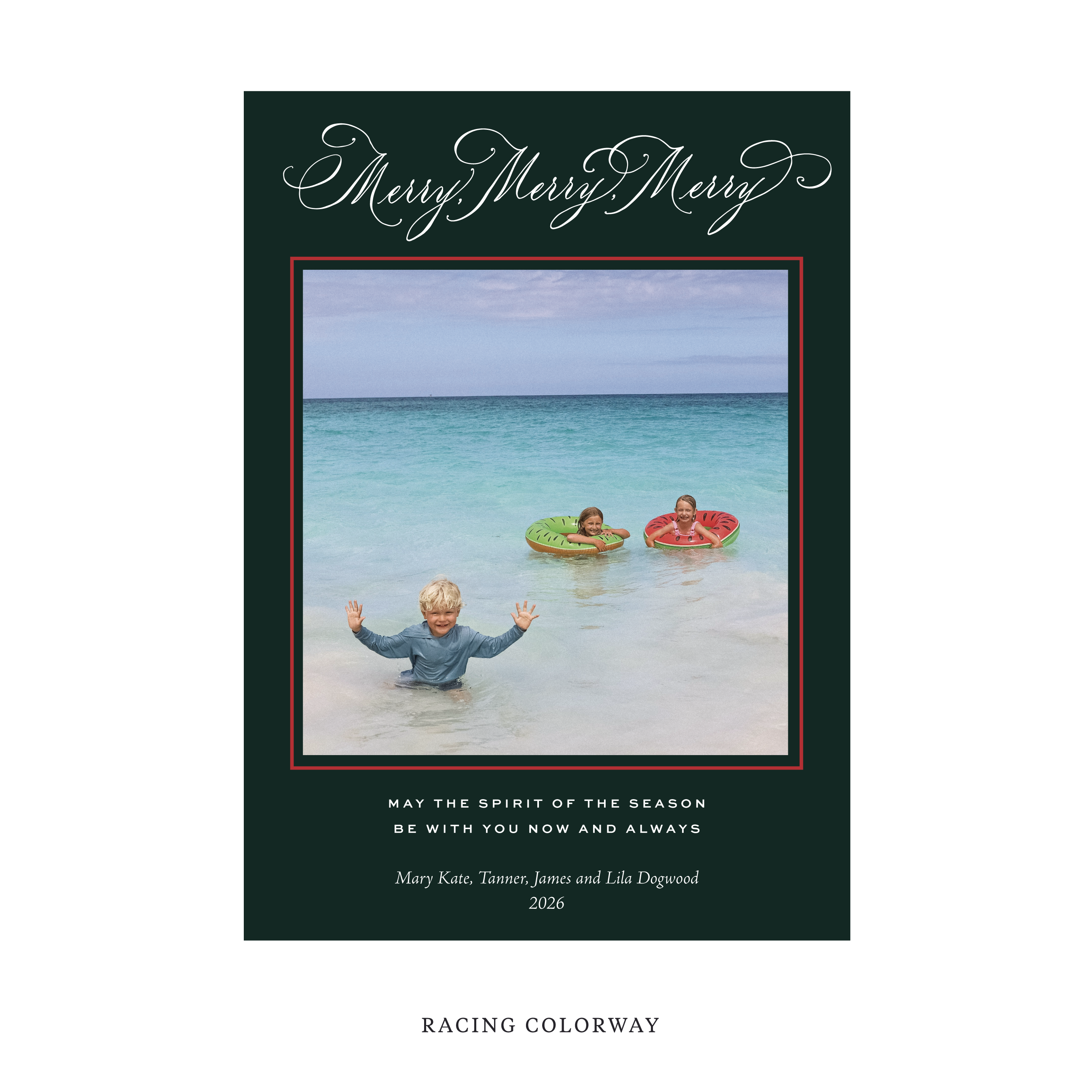 Ludlow Classic Flat Print Holiday Card, Large