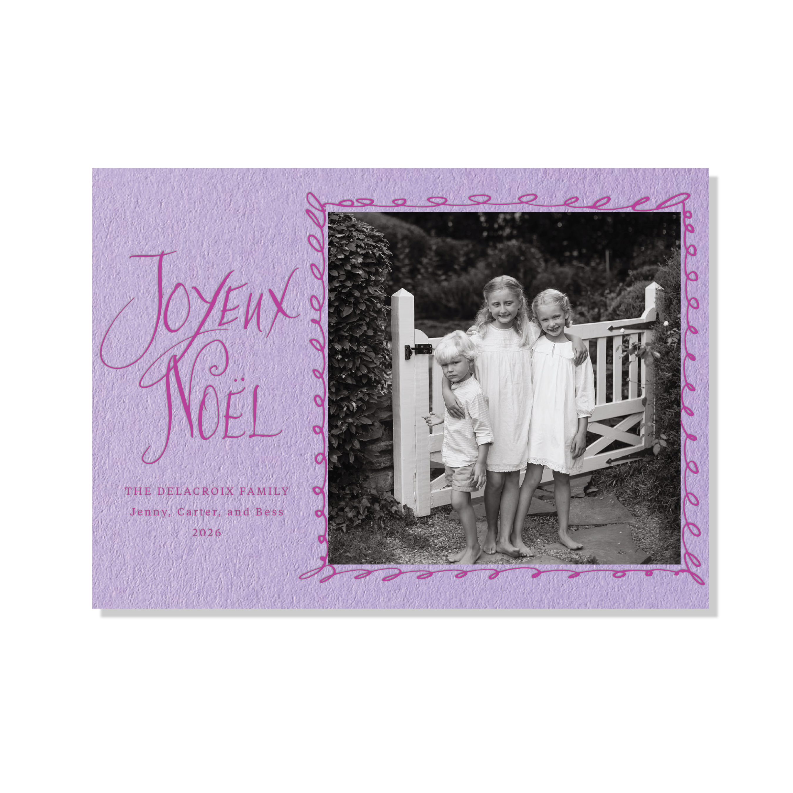 Dorsett Letterpress Holiday Card, Large (Colored Paper)