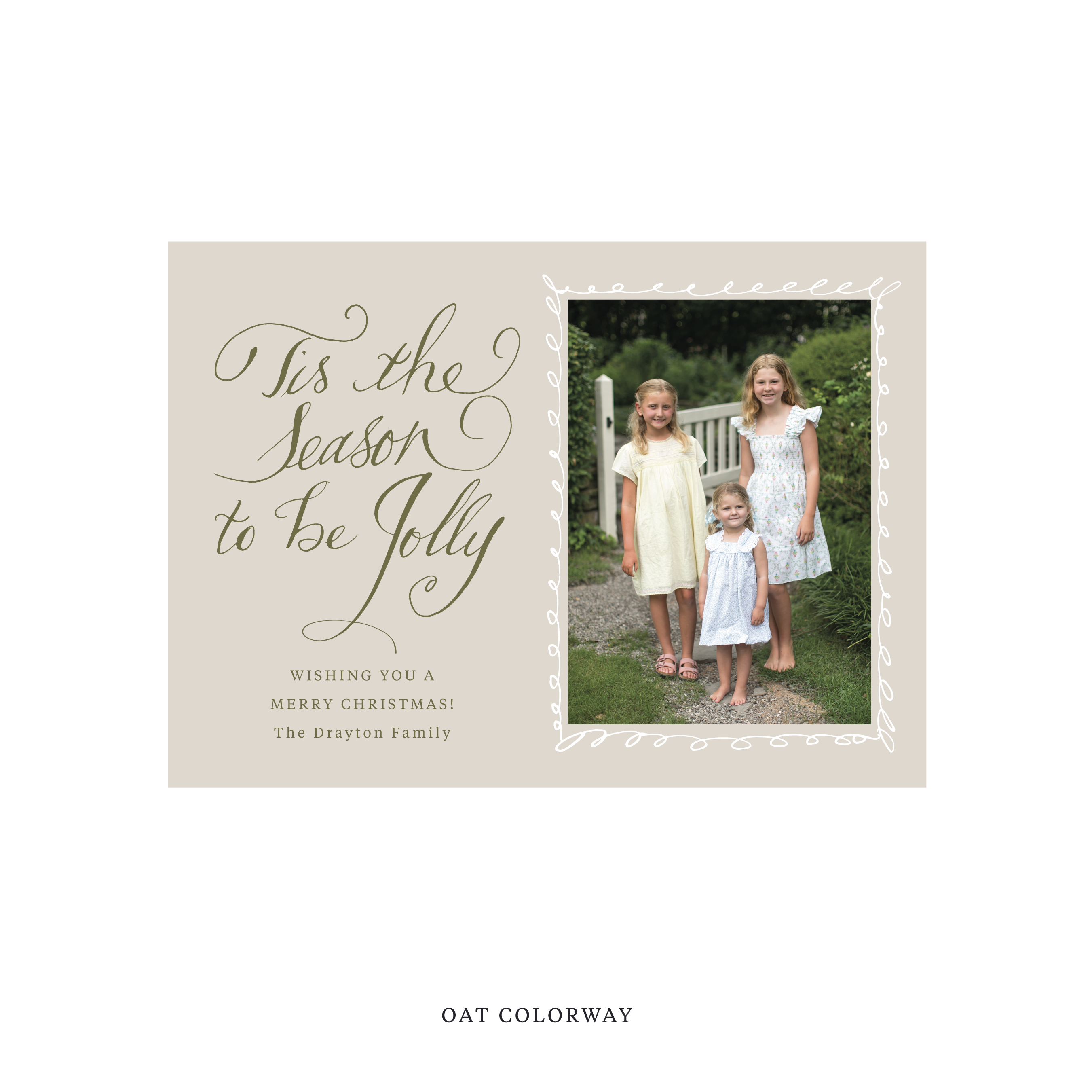 Drayton Classic Printed Holiday Card, Medium