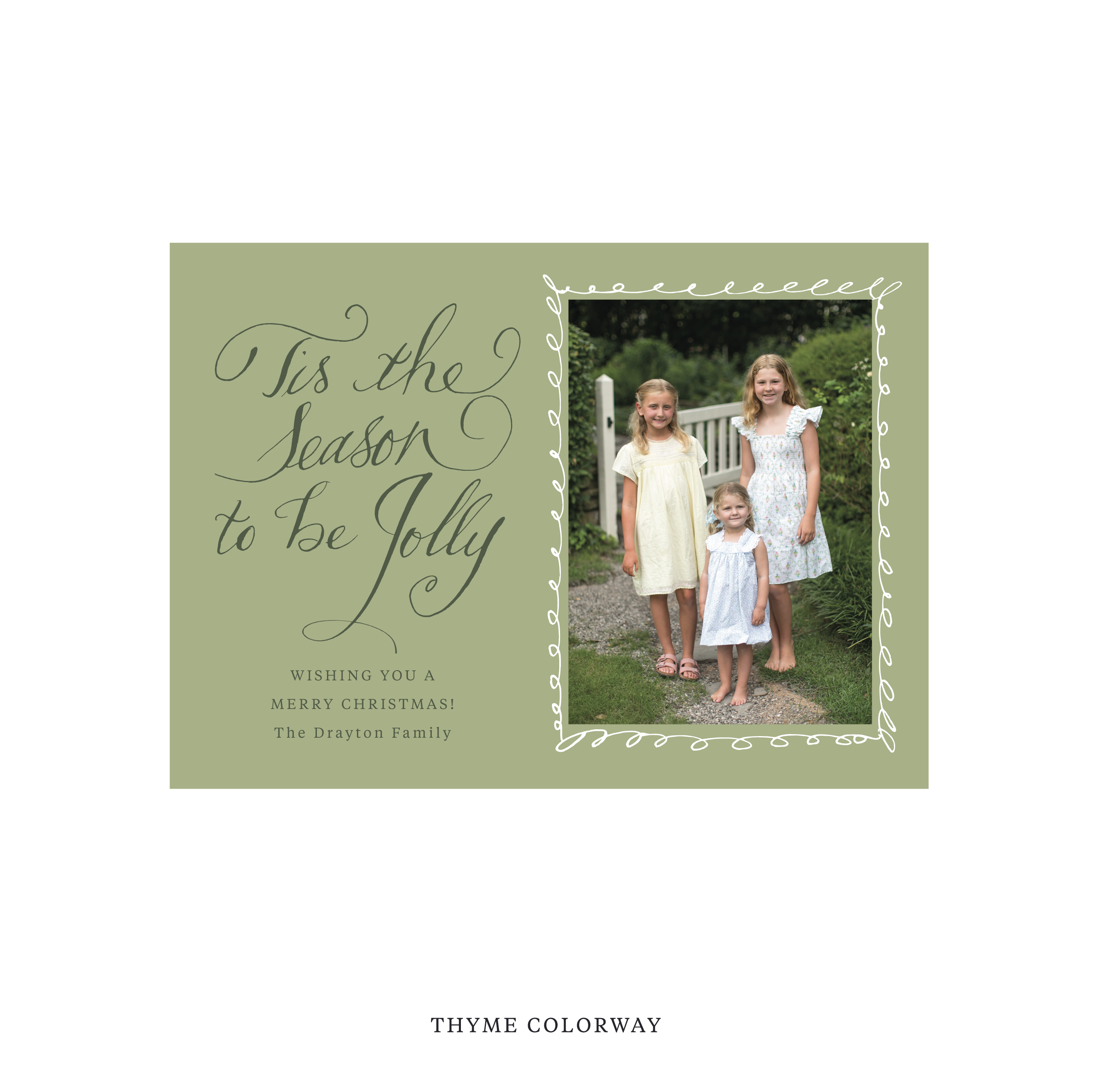 Drayton Classic Printed Holiday Card, Medium