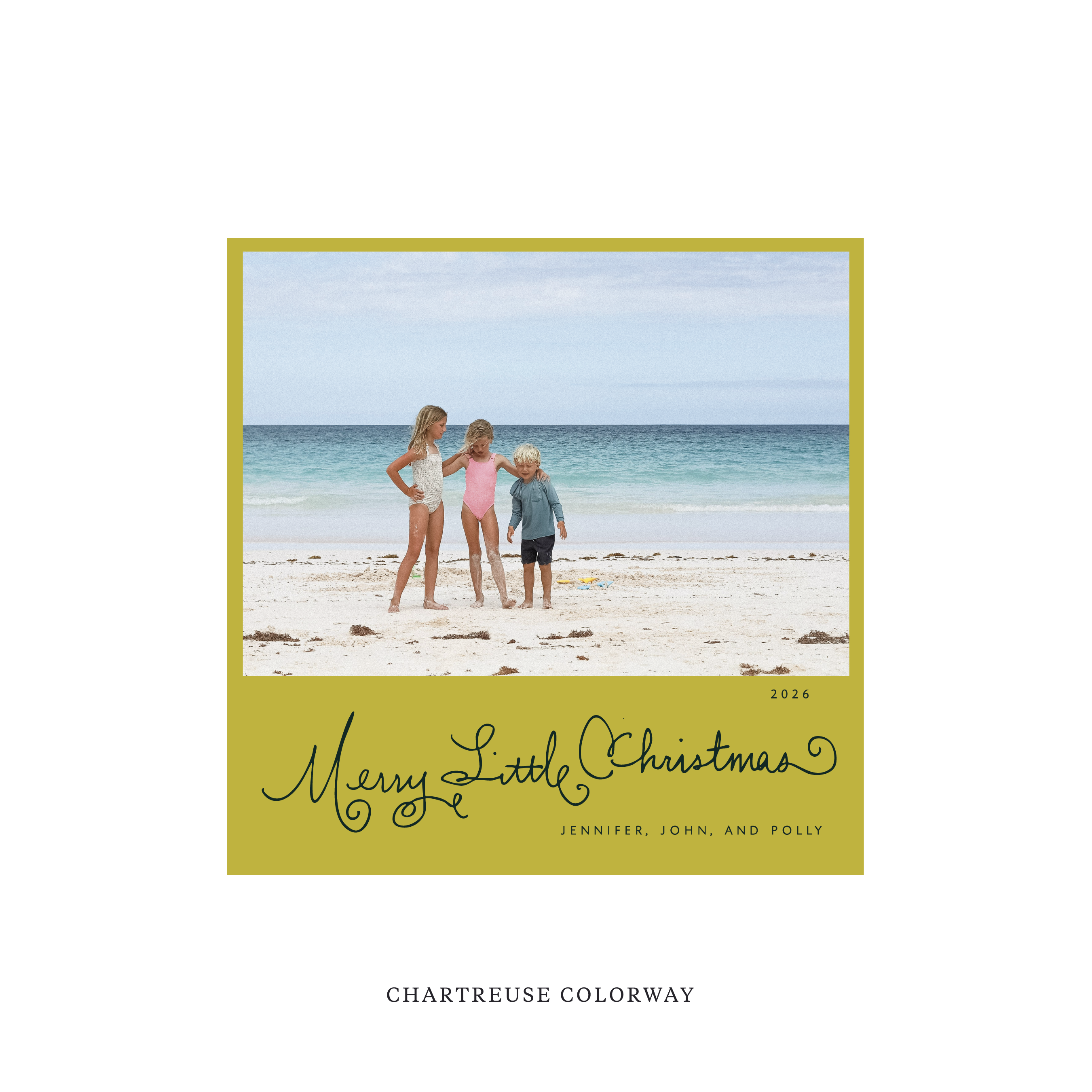 Henley Classic Flat Print Holiday Card, Square