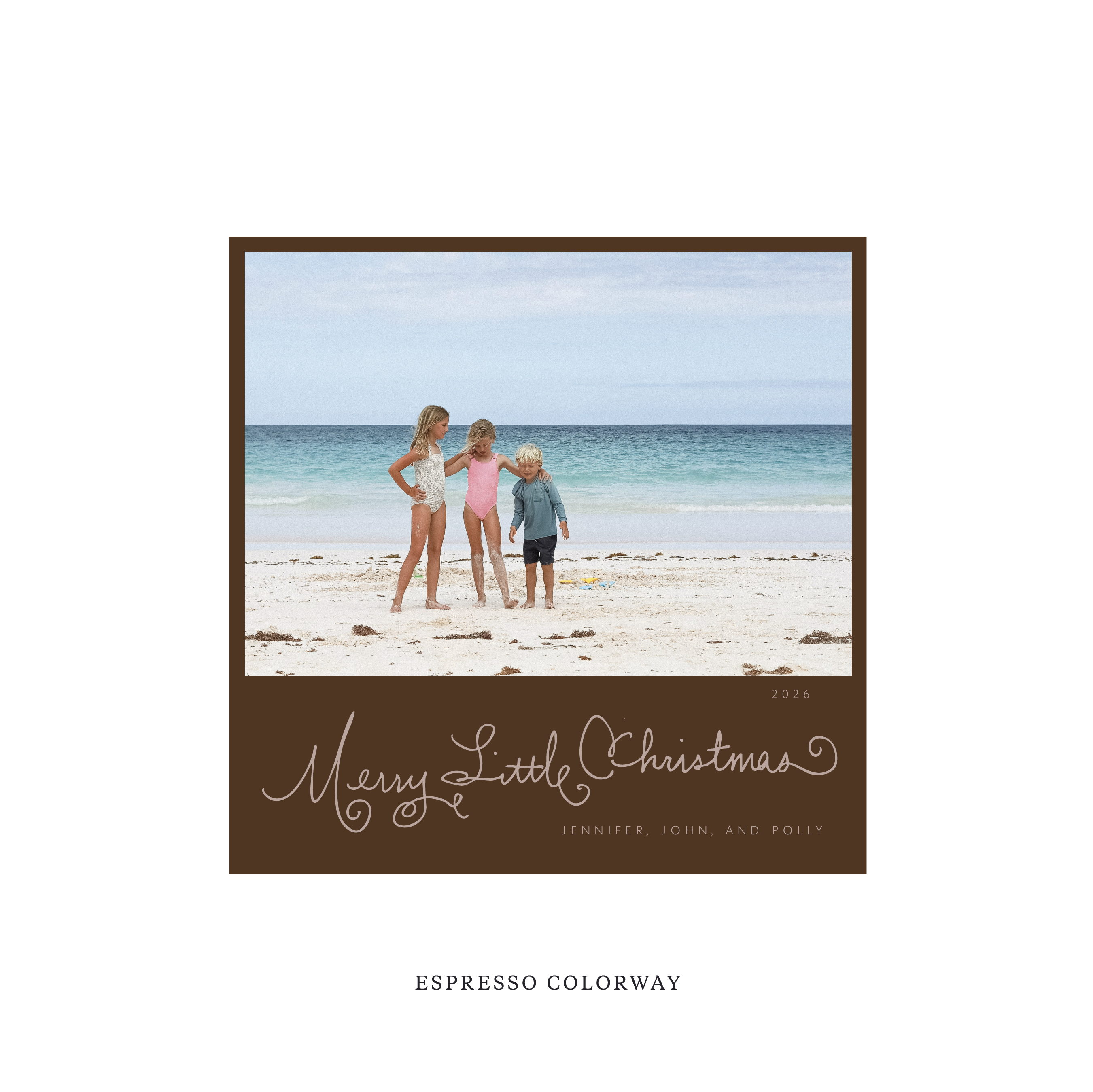 Henley Classic Flat Print Holiday Card, Square