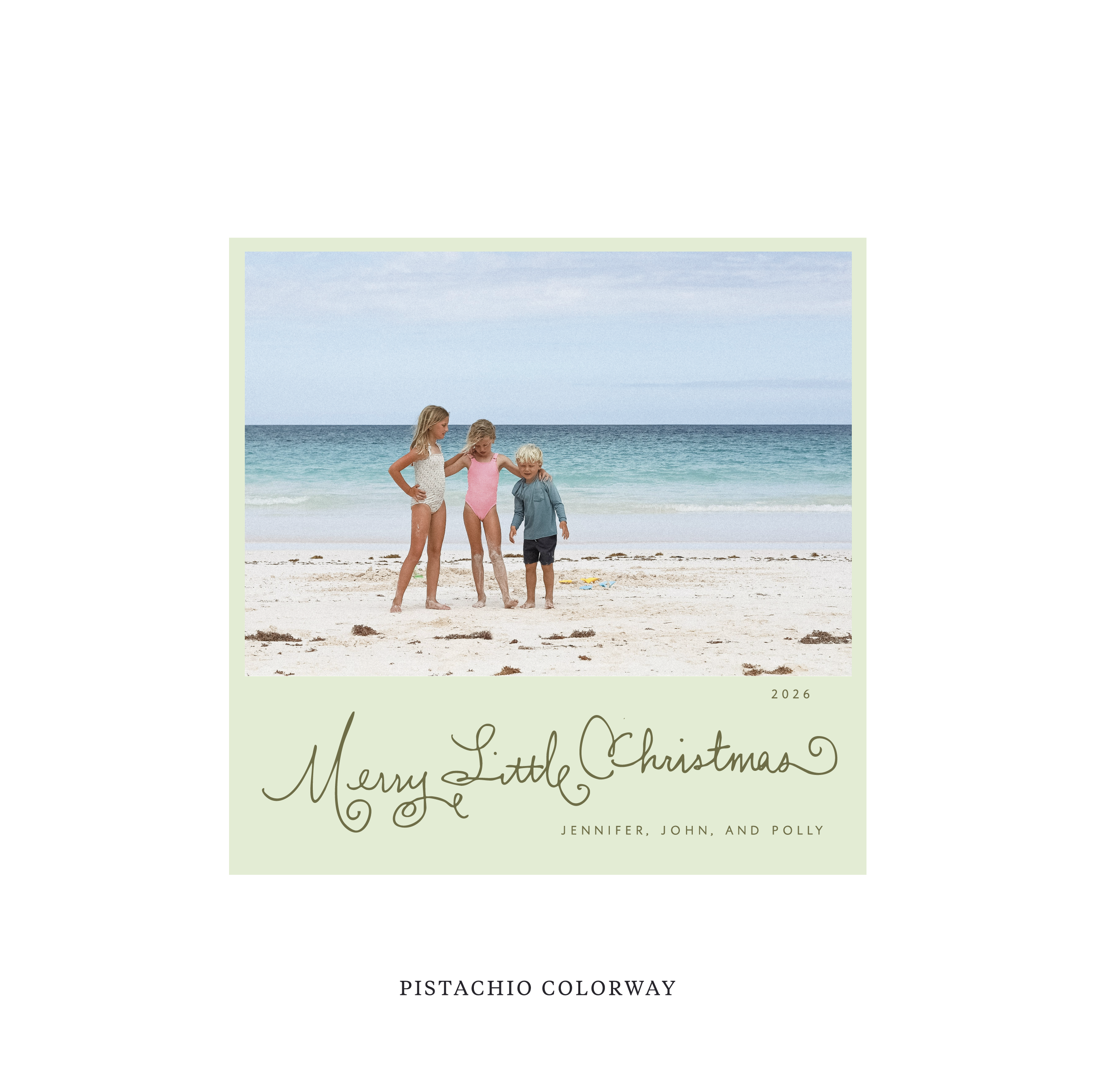 Henley Classic Flat Print Holiday Card, Square