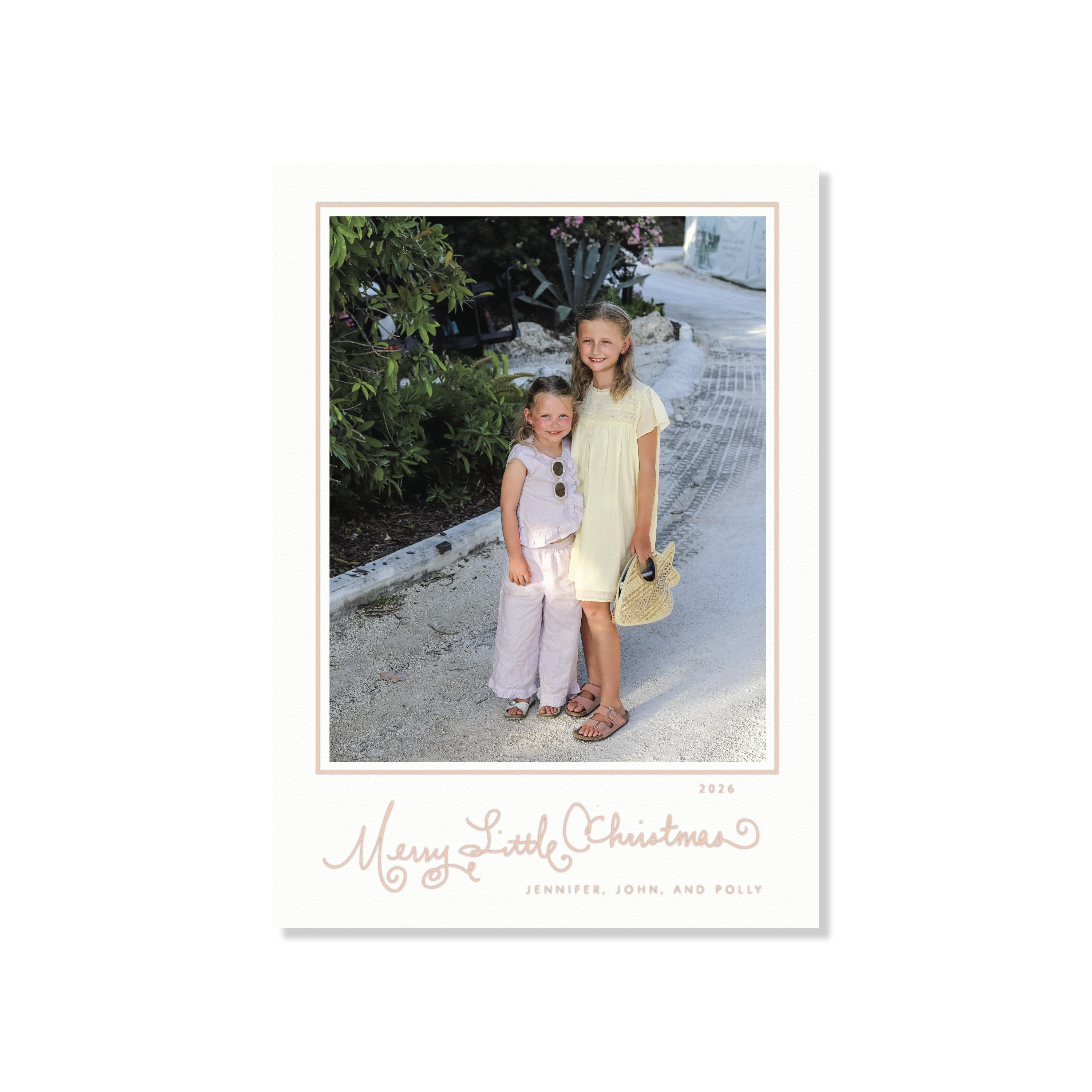 Henley Letterpress Holiday Card, Large (White Paper)