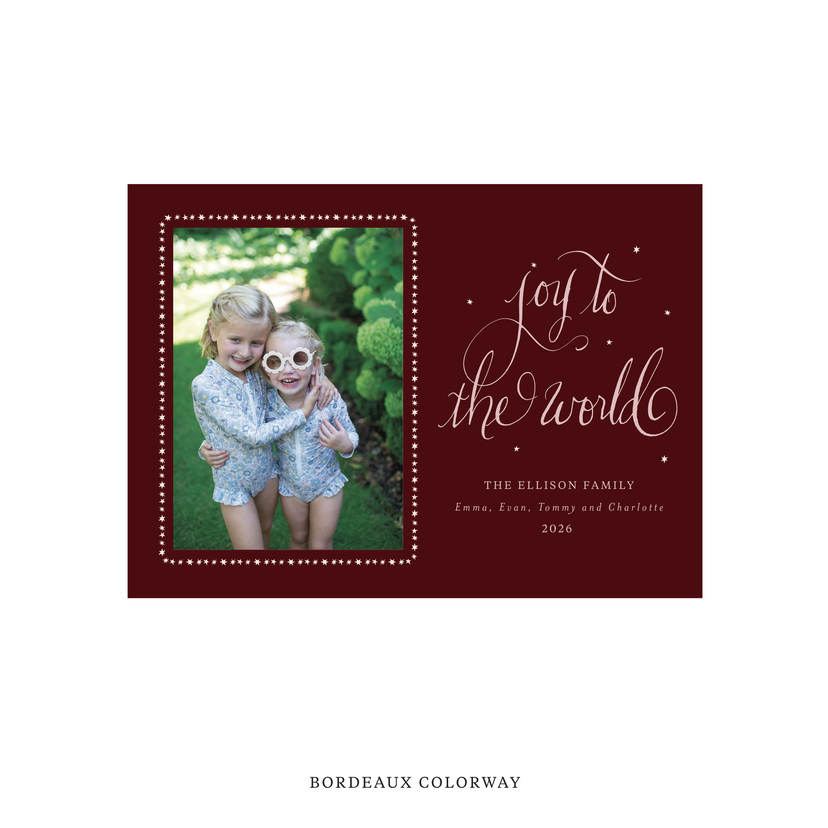 Ellison Classic Flat Print Holiday Card, Medium