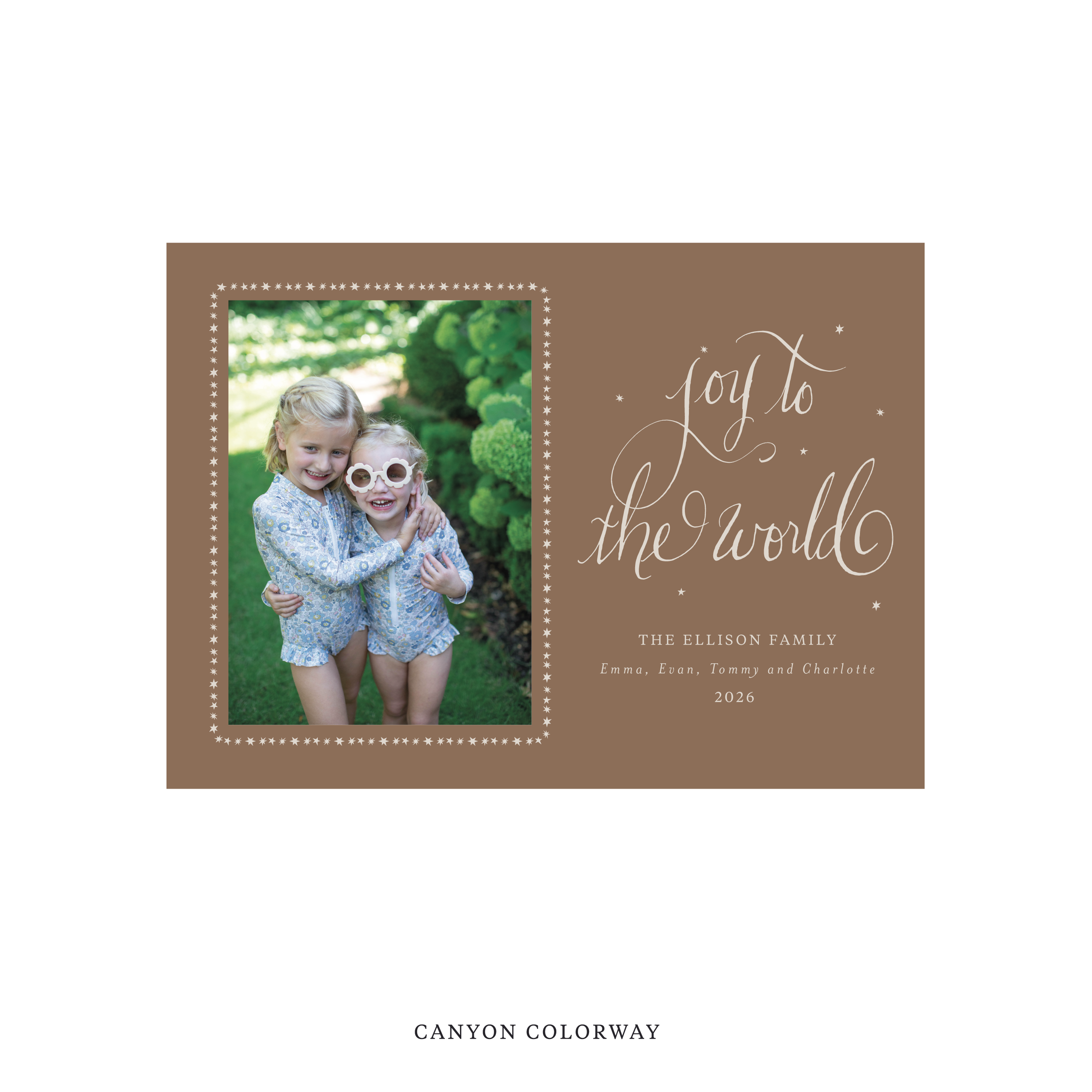 Ellison Classic Flat Print Holiday Card, Medium