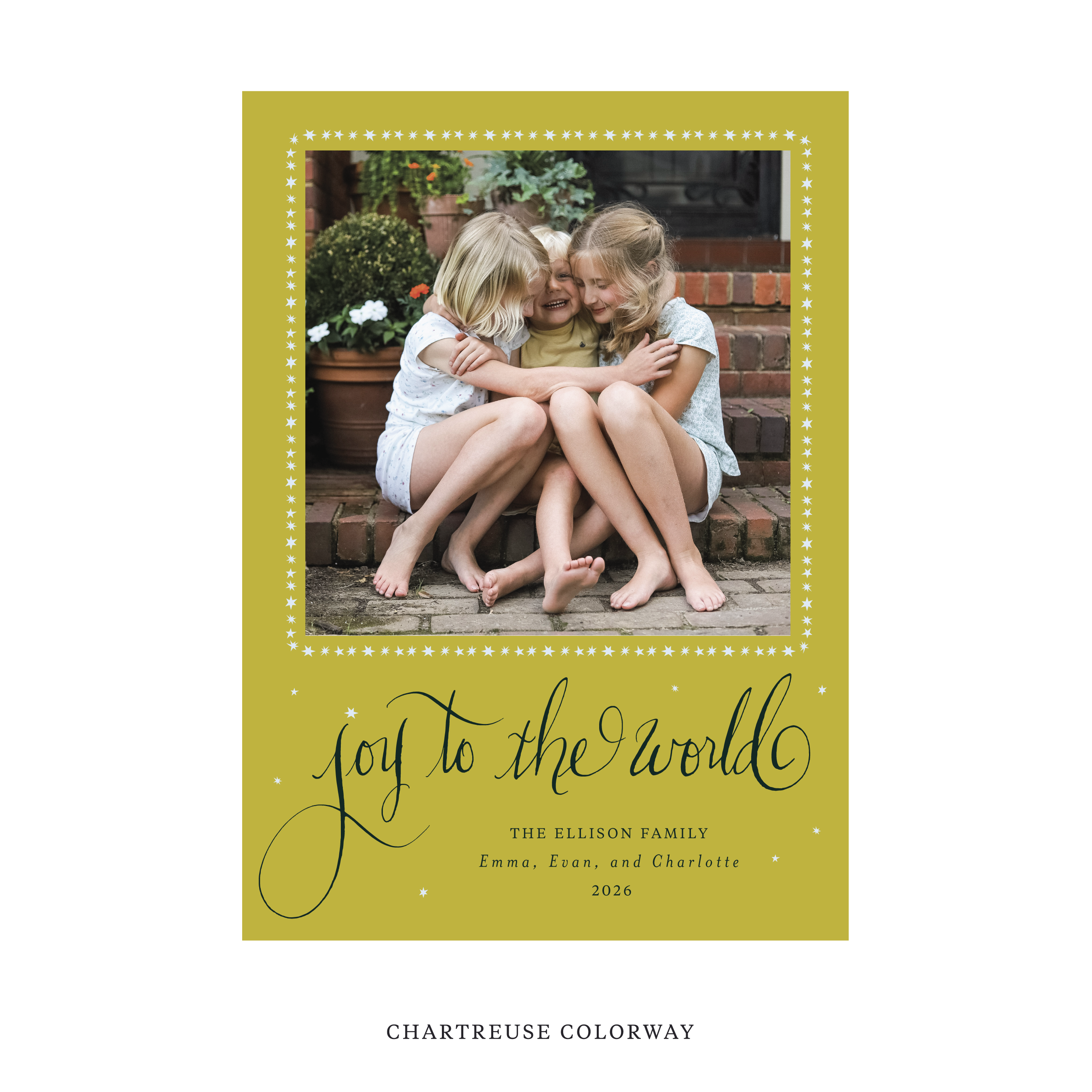 Ellison Classic Flat Print Holiday Card, Large