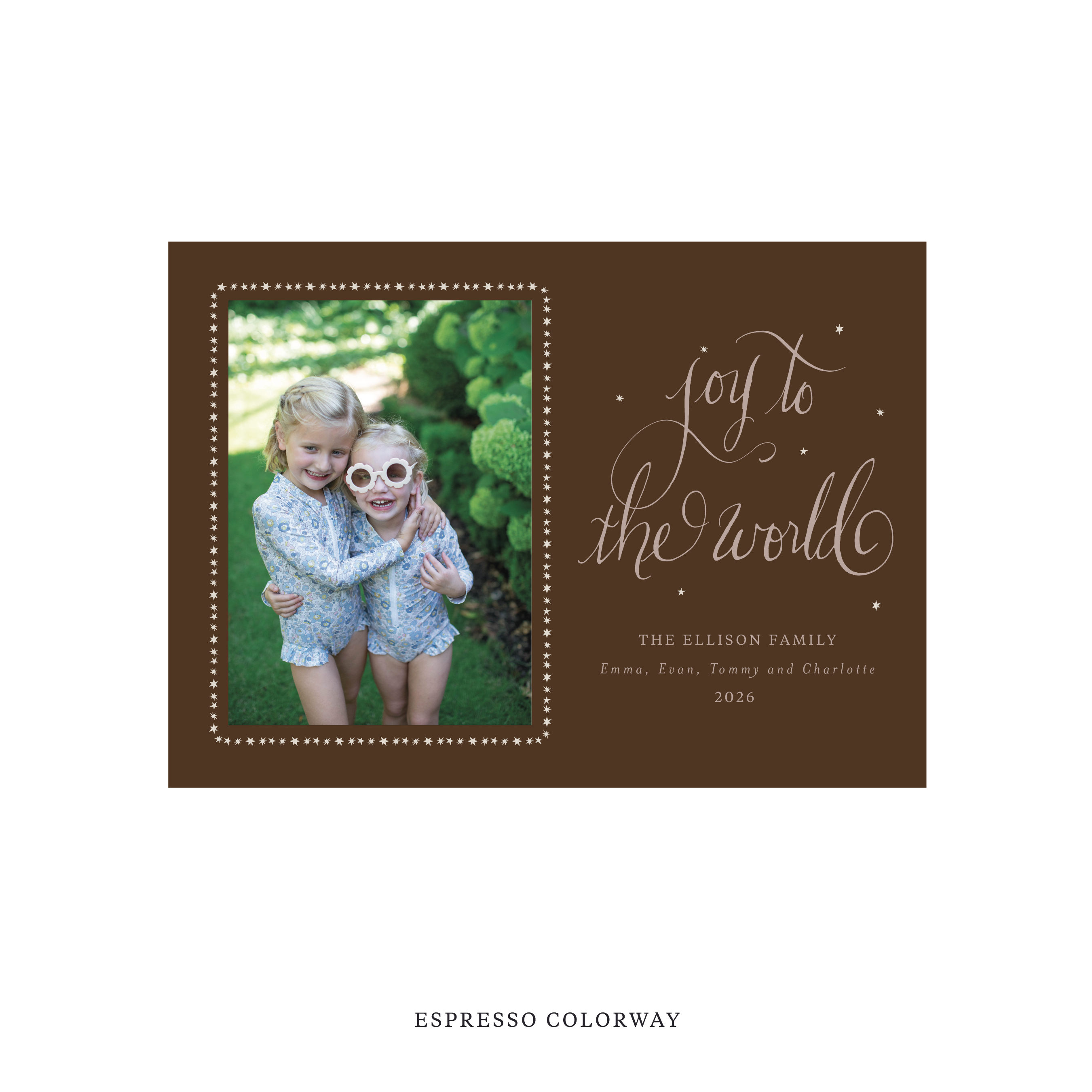 Ellison Classic Flat Print Holiday Card, Medium