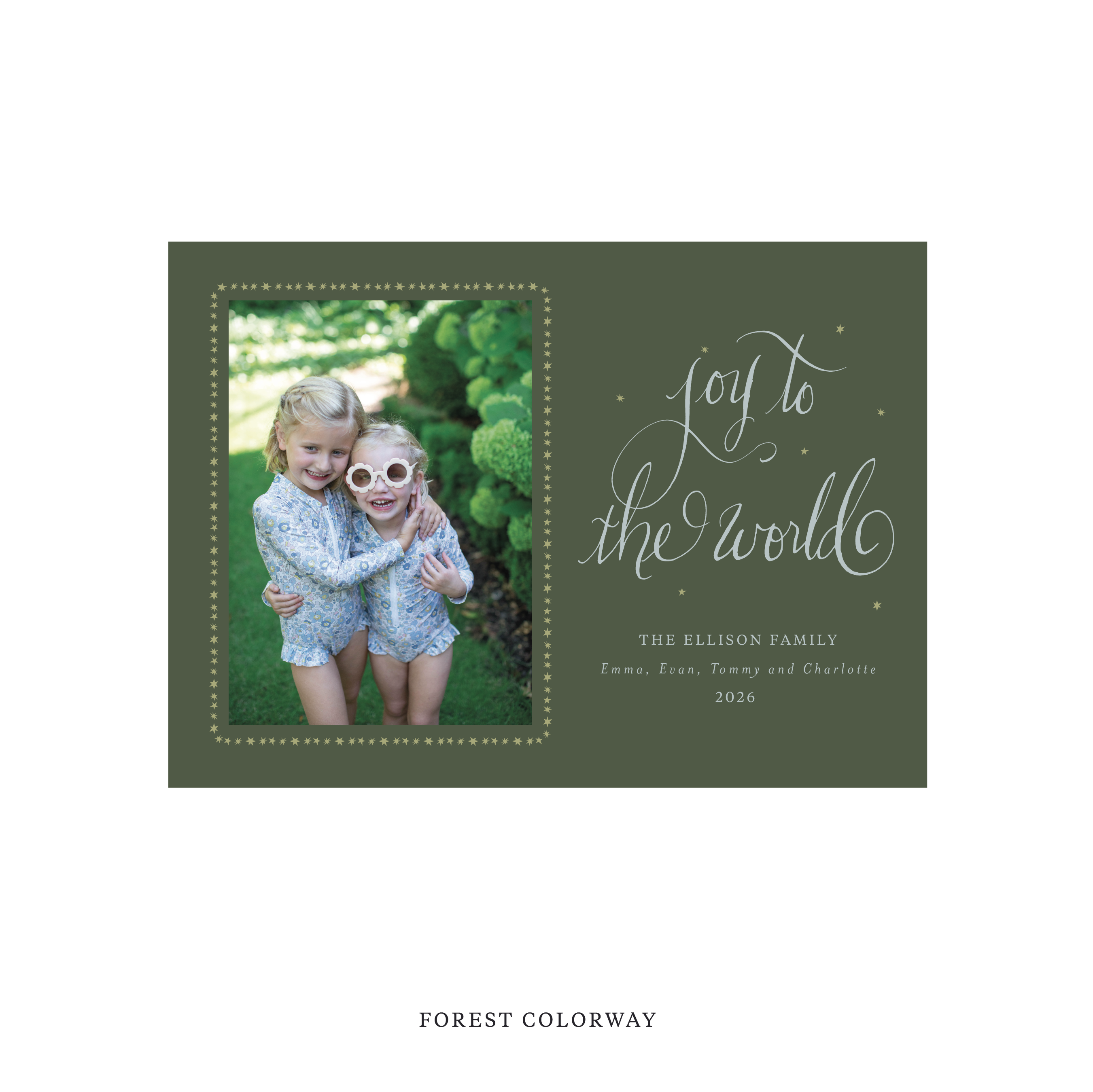 Ellison Classic Flat Print Holiday Card, Medium