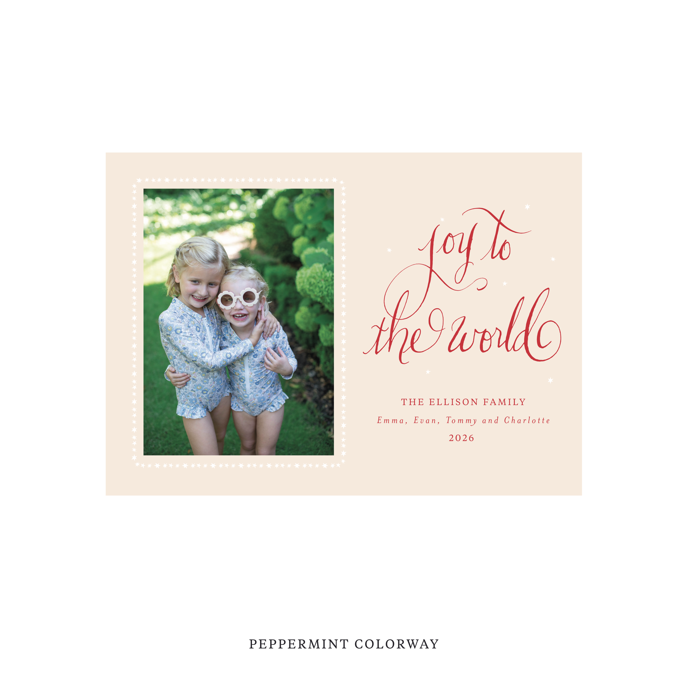 Ellison Classic Flat Print Holiday Card, Medium