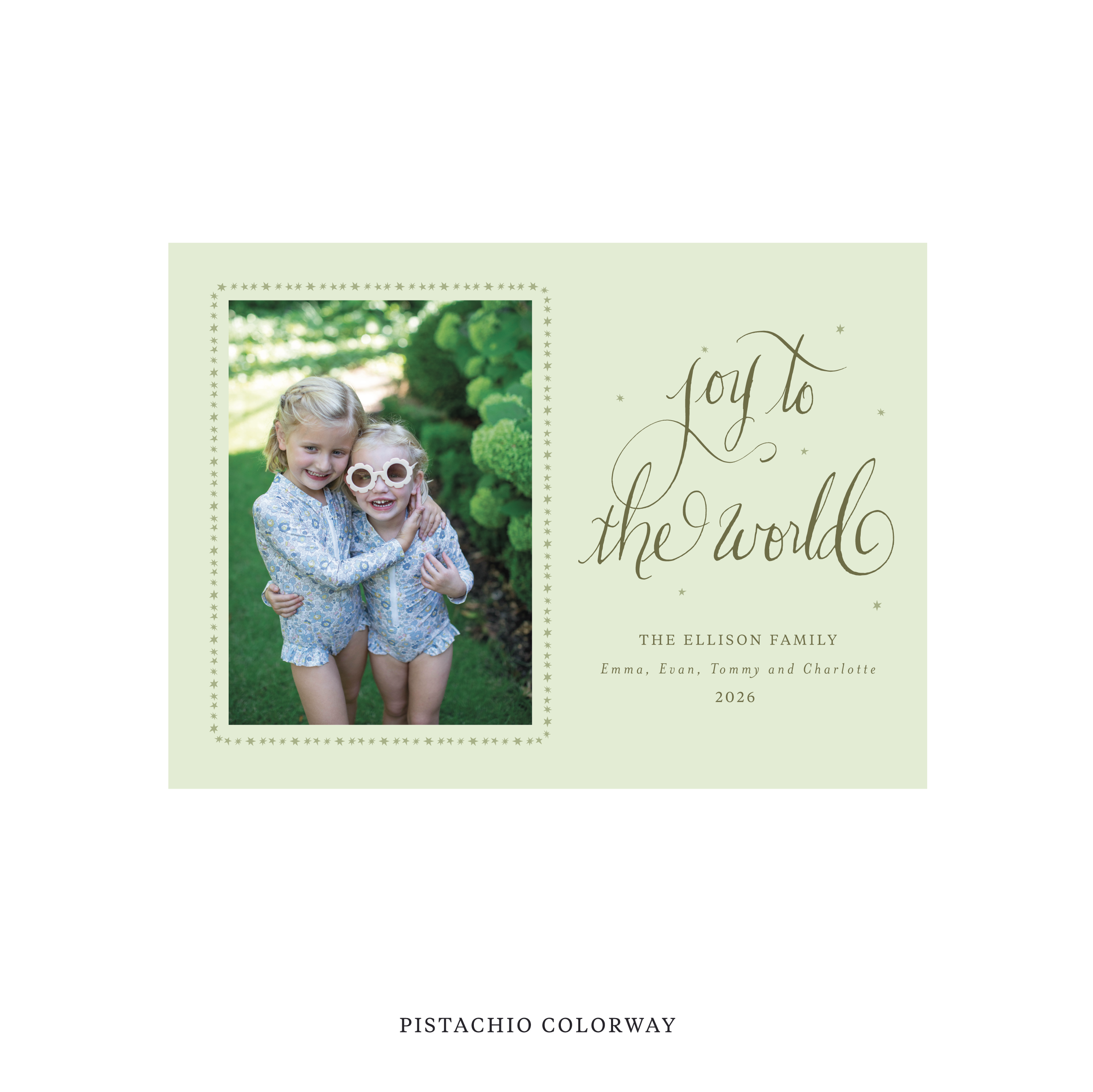 Ellison Classic Flat Print Holiday Card, Medium